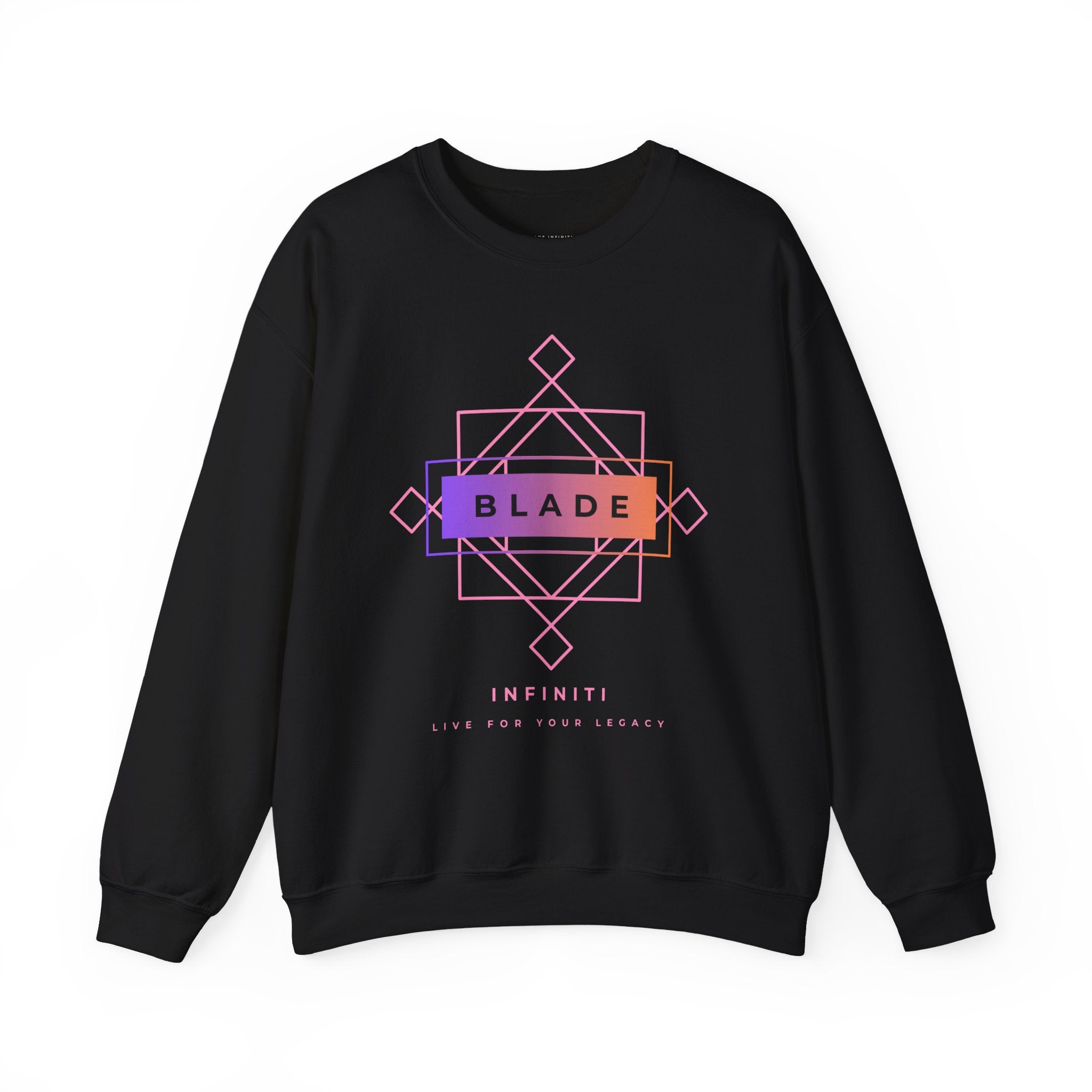Geometric Infiniti Pink/Purple Ombre Unisex Crewneck Sweater