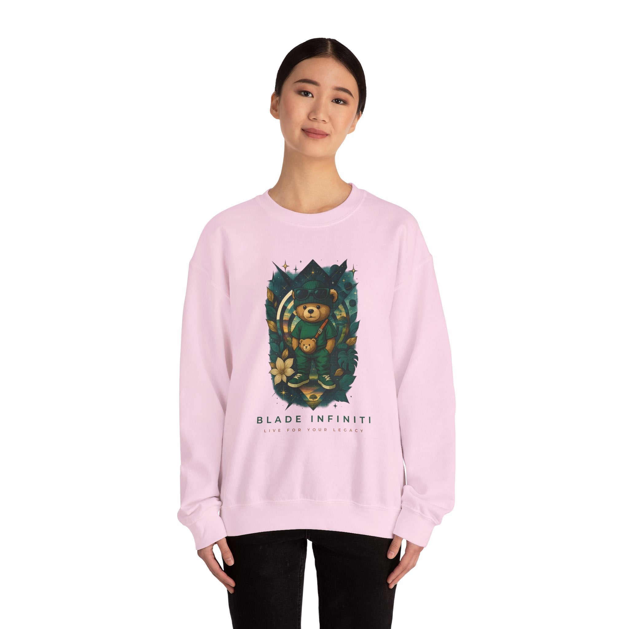 Galactic Teddy Bear V1 Unisex Crewneck Sweater