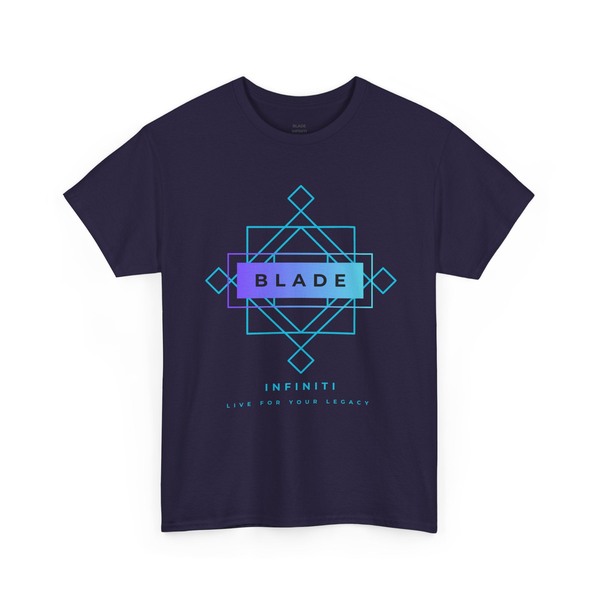Geometric Infiniti Aqua/Purple Ombre T-Shirt