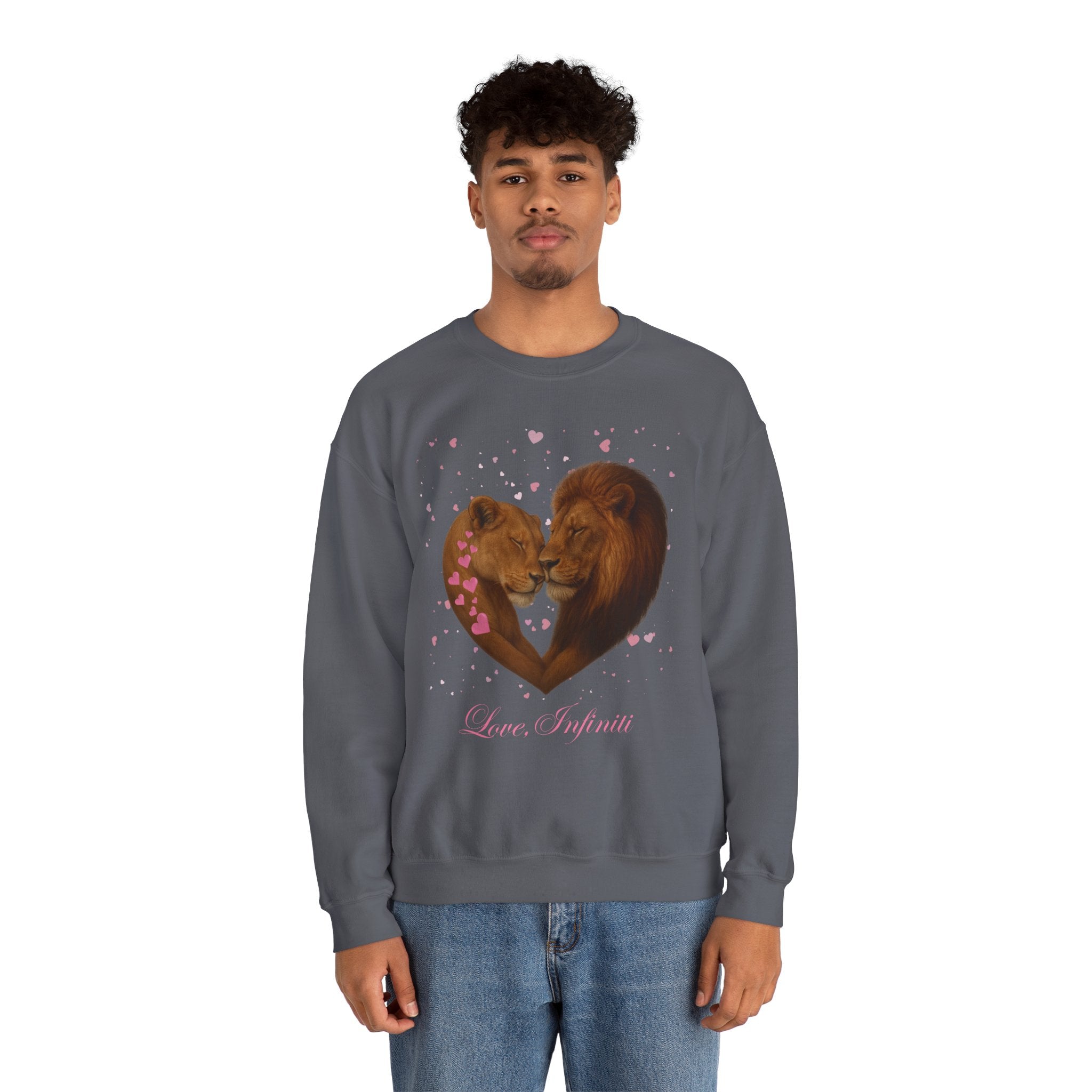 Lion Hearts - Love, Infiniti Unisex Crewneck Sweater