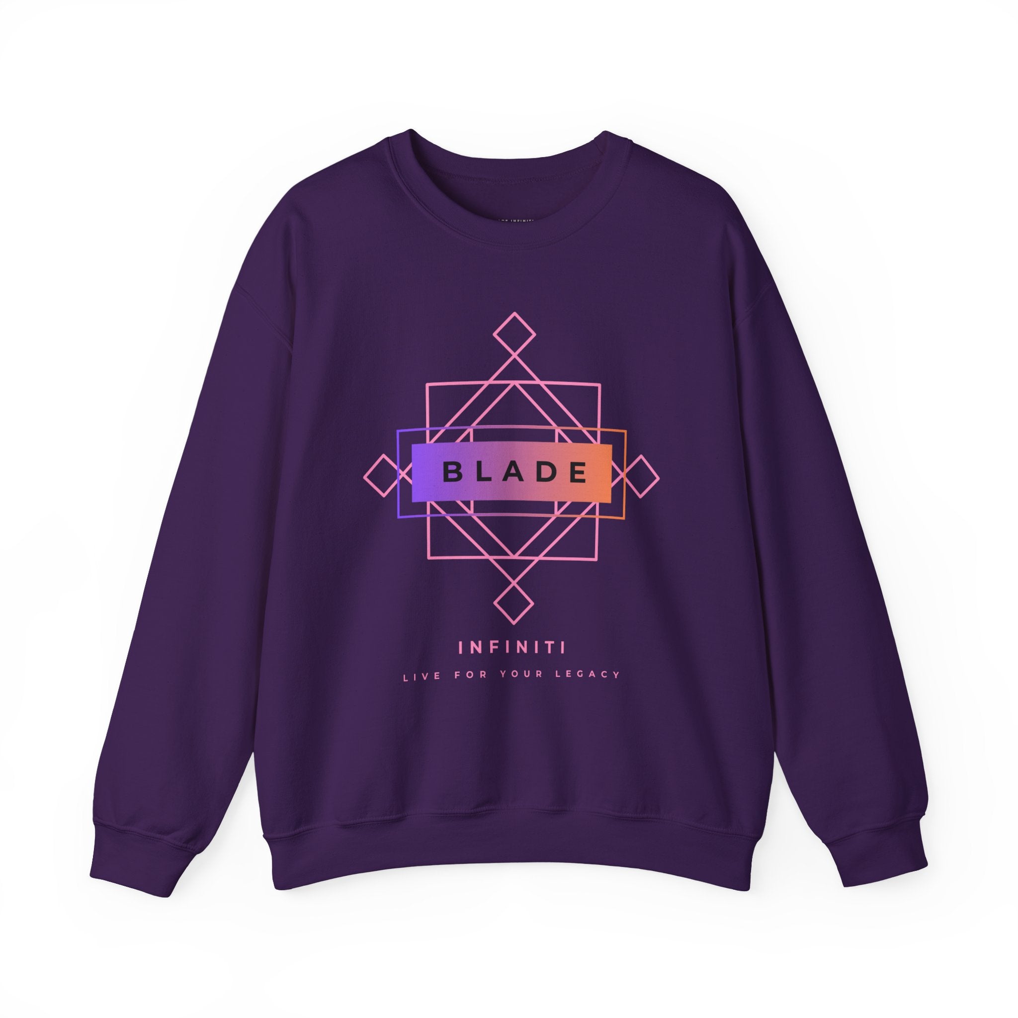 Geometric Infiniti Pink/Purple Ombre Unisex Crewneck Sweater