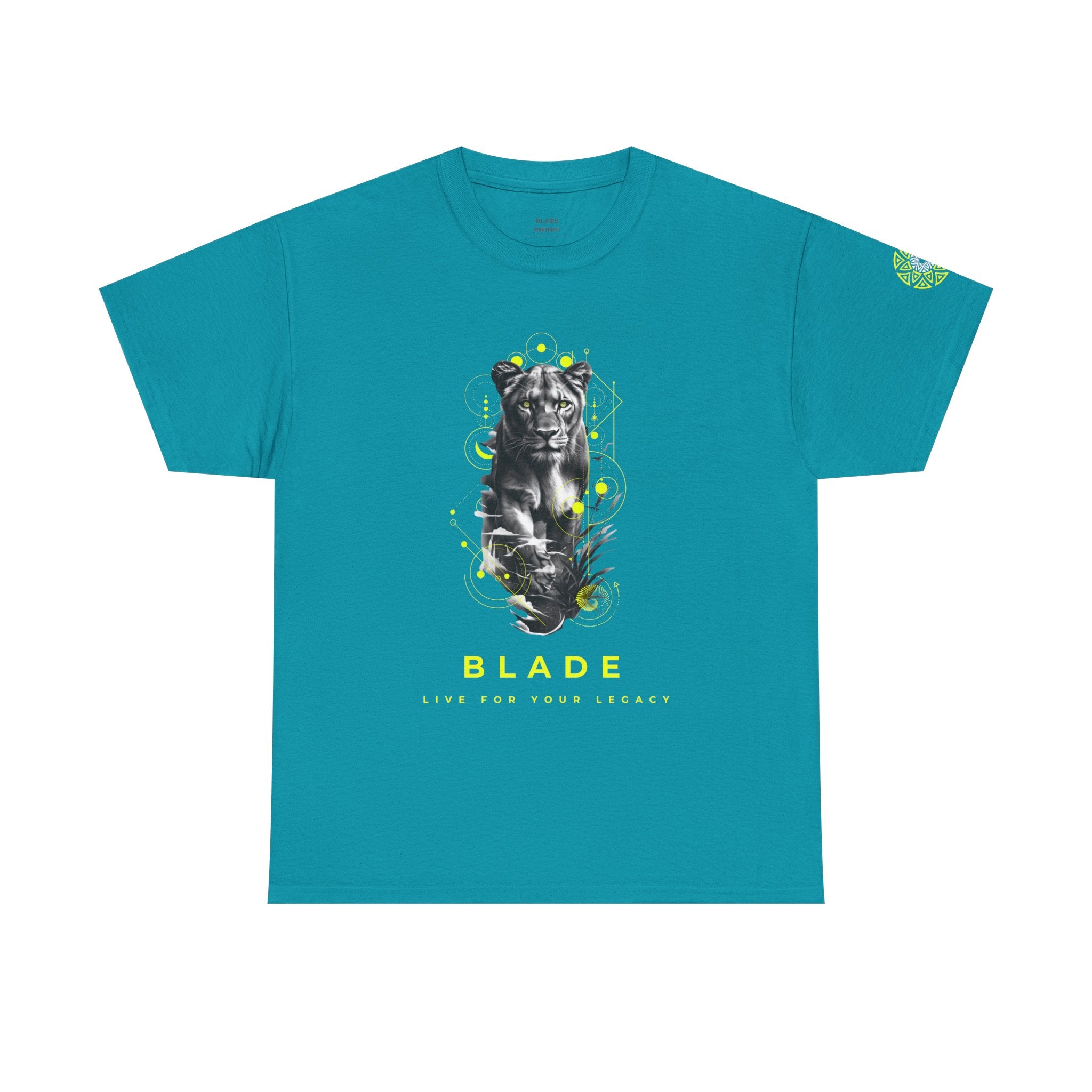 Geometric Reign Neon Green TX Panther T-Shirt
