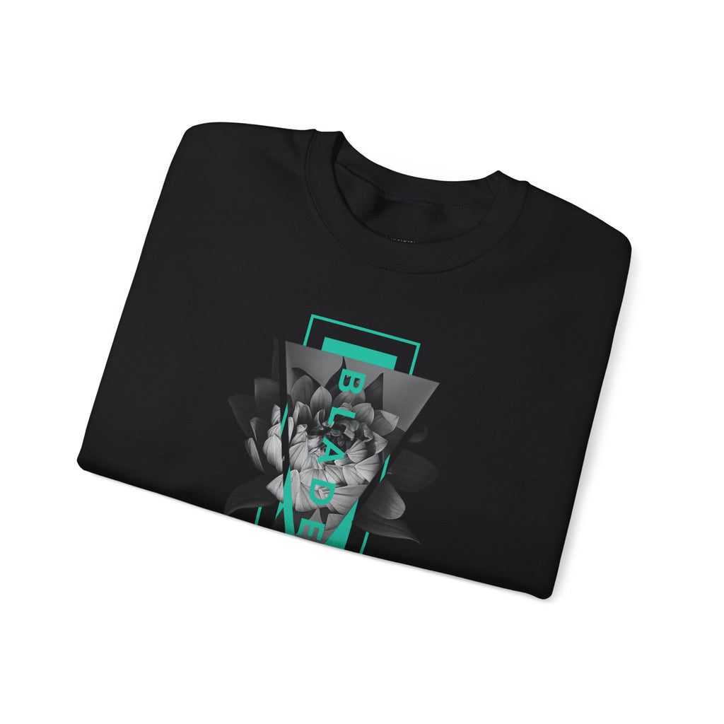 Flora Essence Teal Floral Unisex Crewneck Sweater