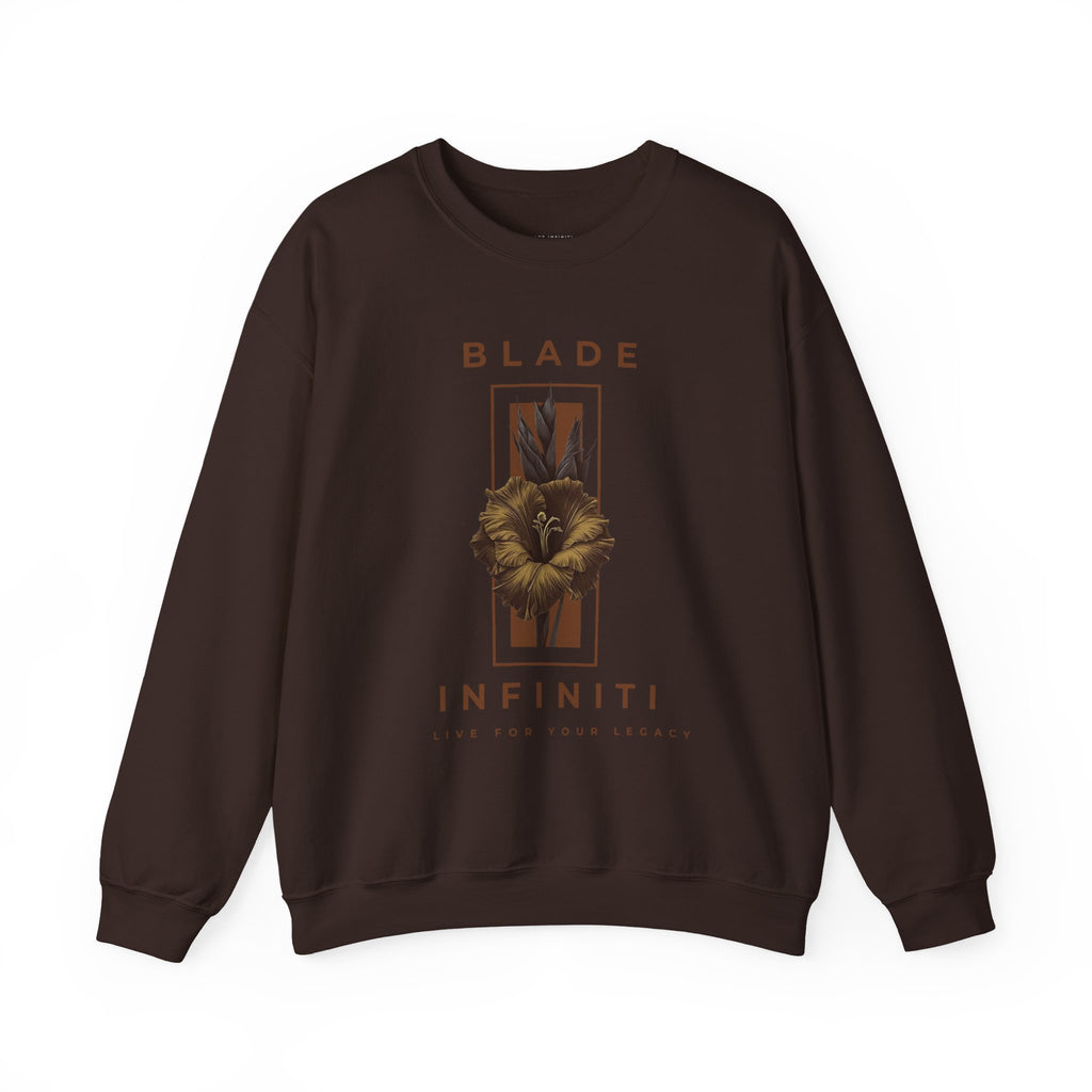 Essence of Infiniti Brown Floral Unisex Crewneck Sweater