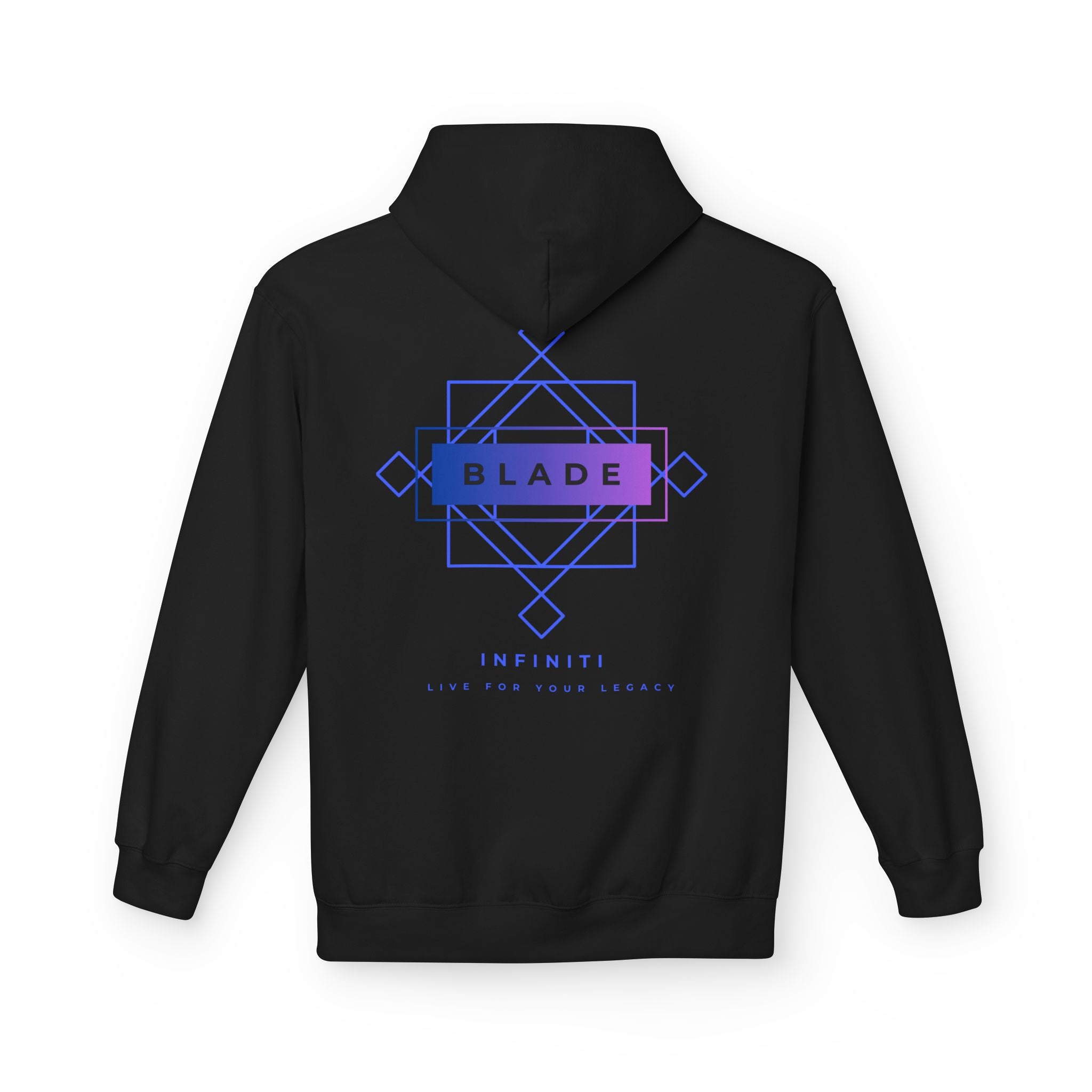 Geometric Infiniti Essential Blue/Purple Ombre Hoodie