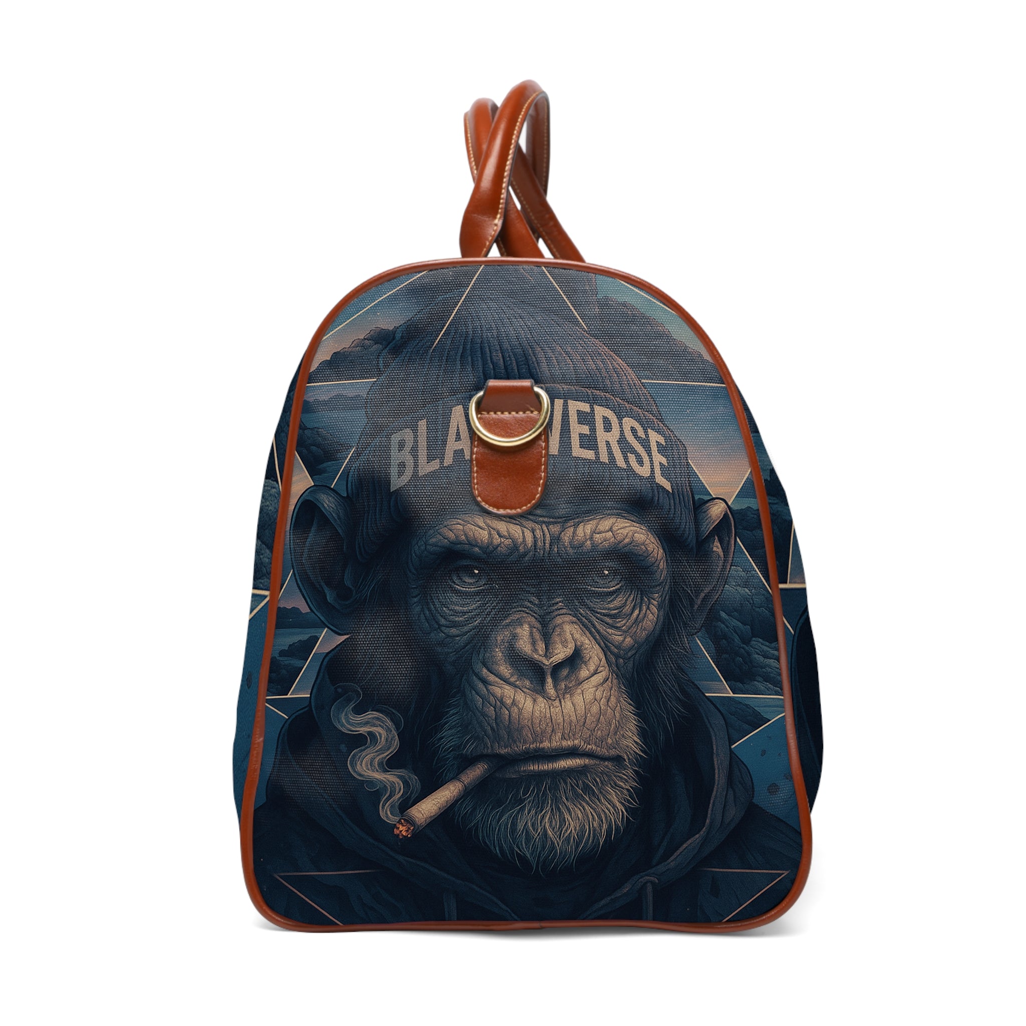 Galactic Weed Monkey Waterproof Travel Bag