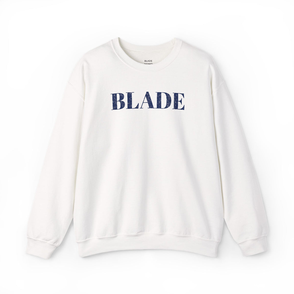 Blade Minimal Blue Sparkle Crewneck Sweater