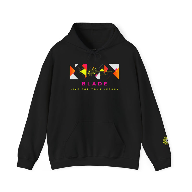 Geometric Odyssey Pink/Green Hoodie