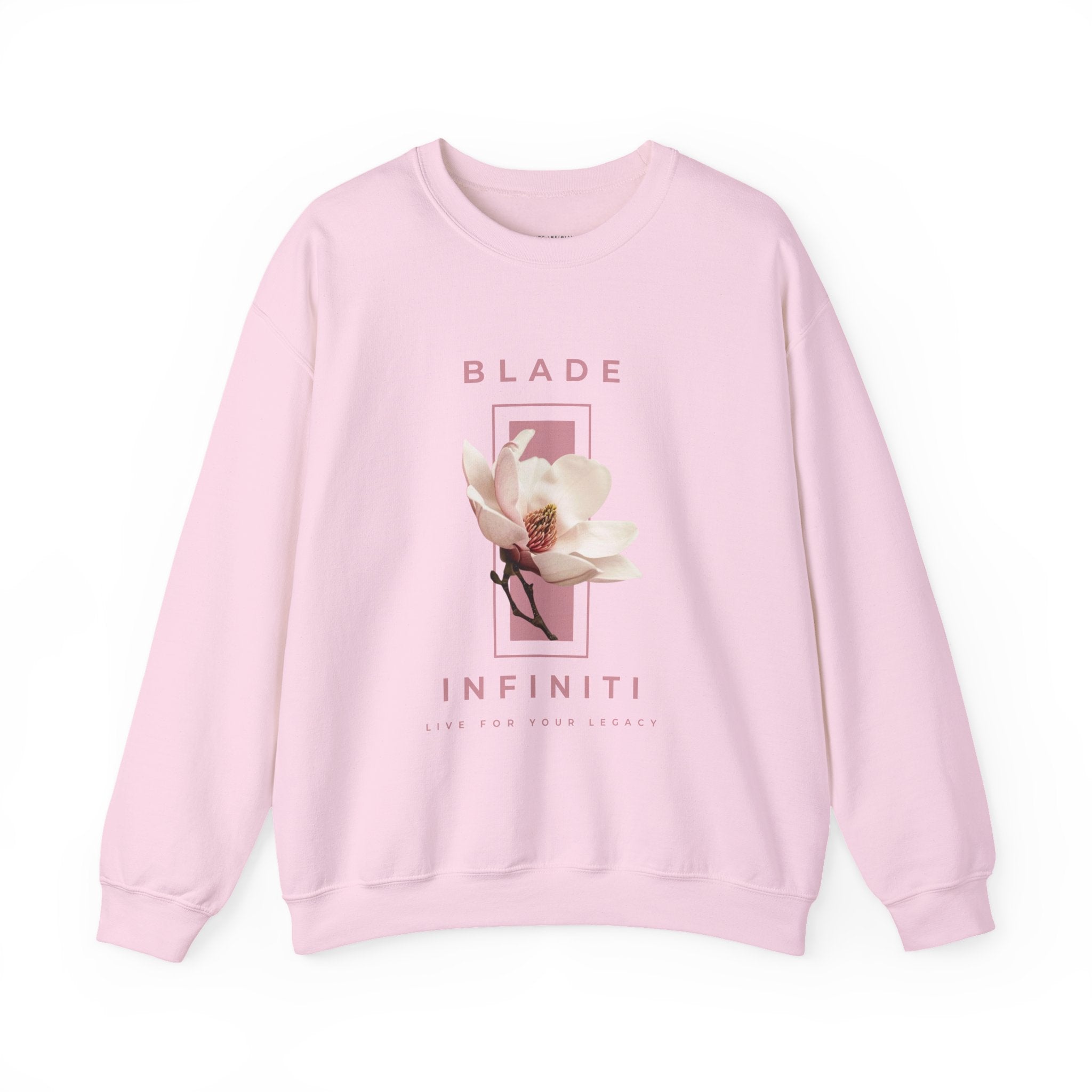 Essence of Infiniti Pink/Cream Floral Crewneck Sweater