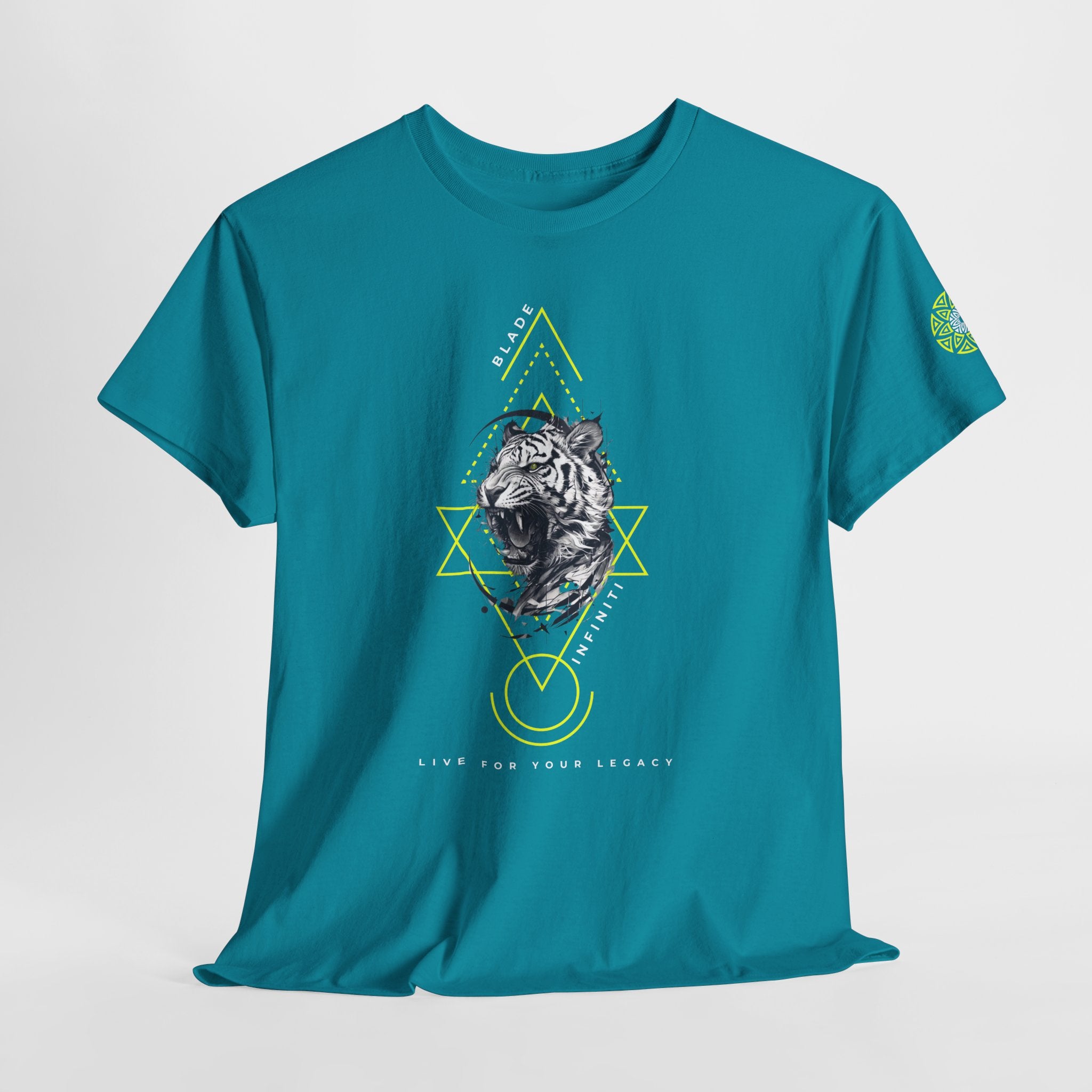 Geometric King Neon Green Tiger T-Shirt