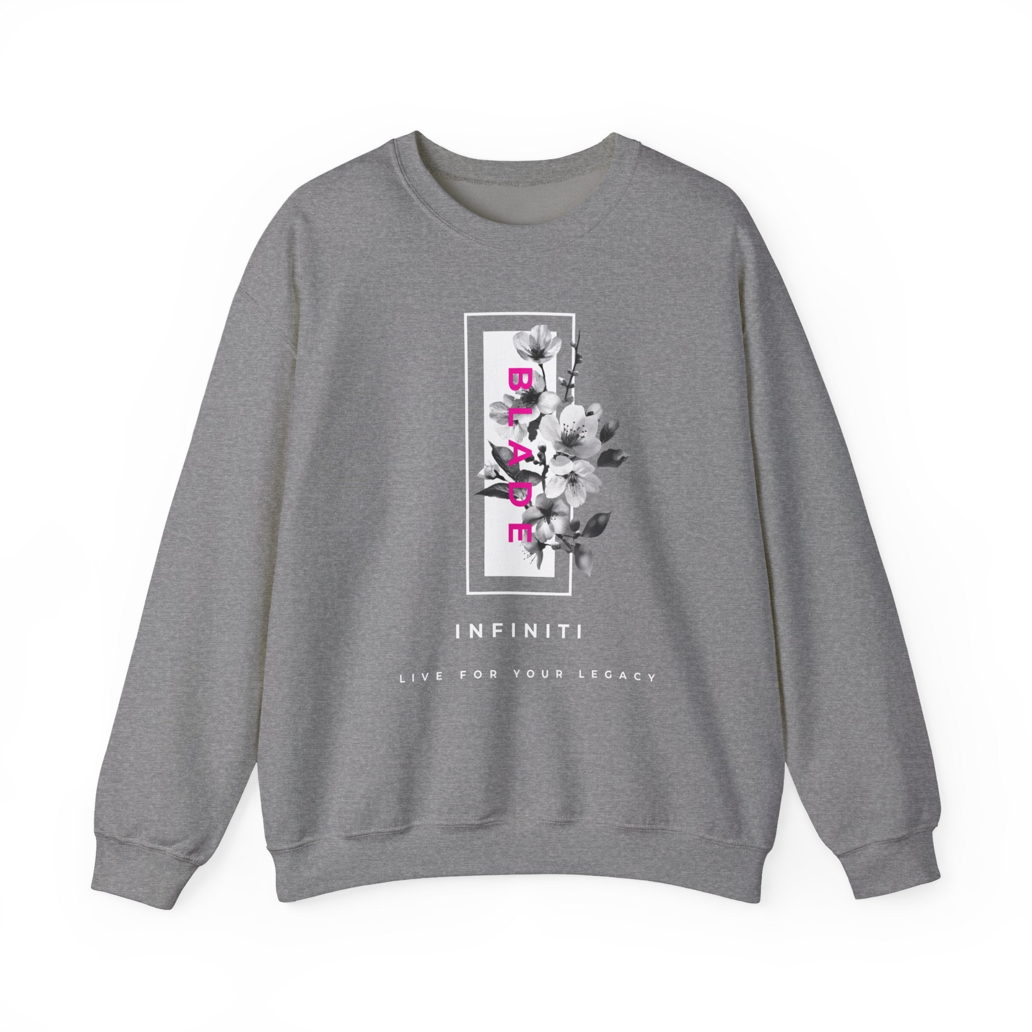 Bloom Bae Deep Pink Floral Unisex Crewneck Sweater