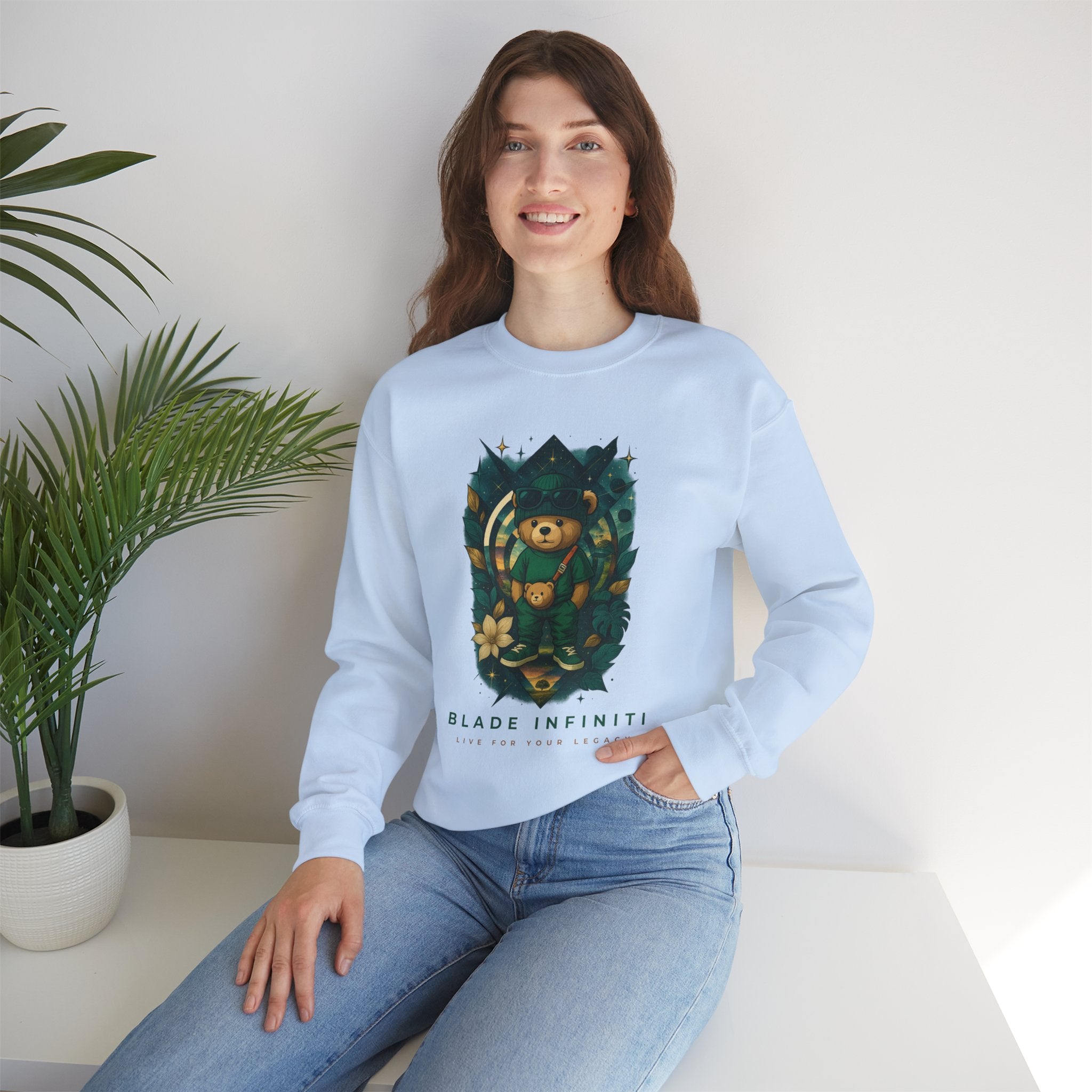Galactic Teddy Bear V1 Unisex Crewneck Sweater