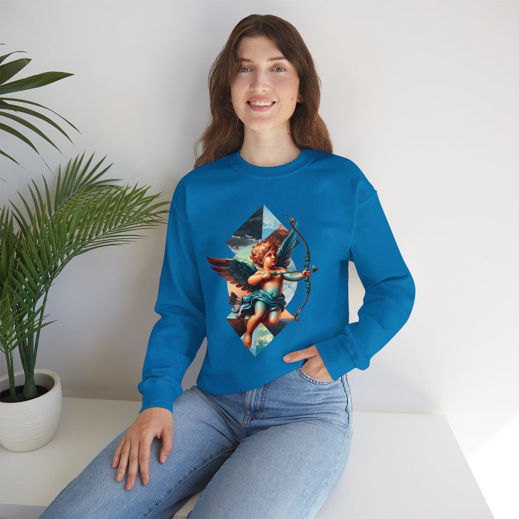 Cupid's Bow Blue + Arrow - Love, Infiniti Unisex Crewneck Sweater