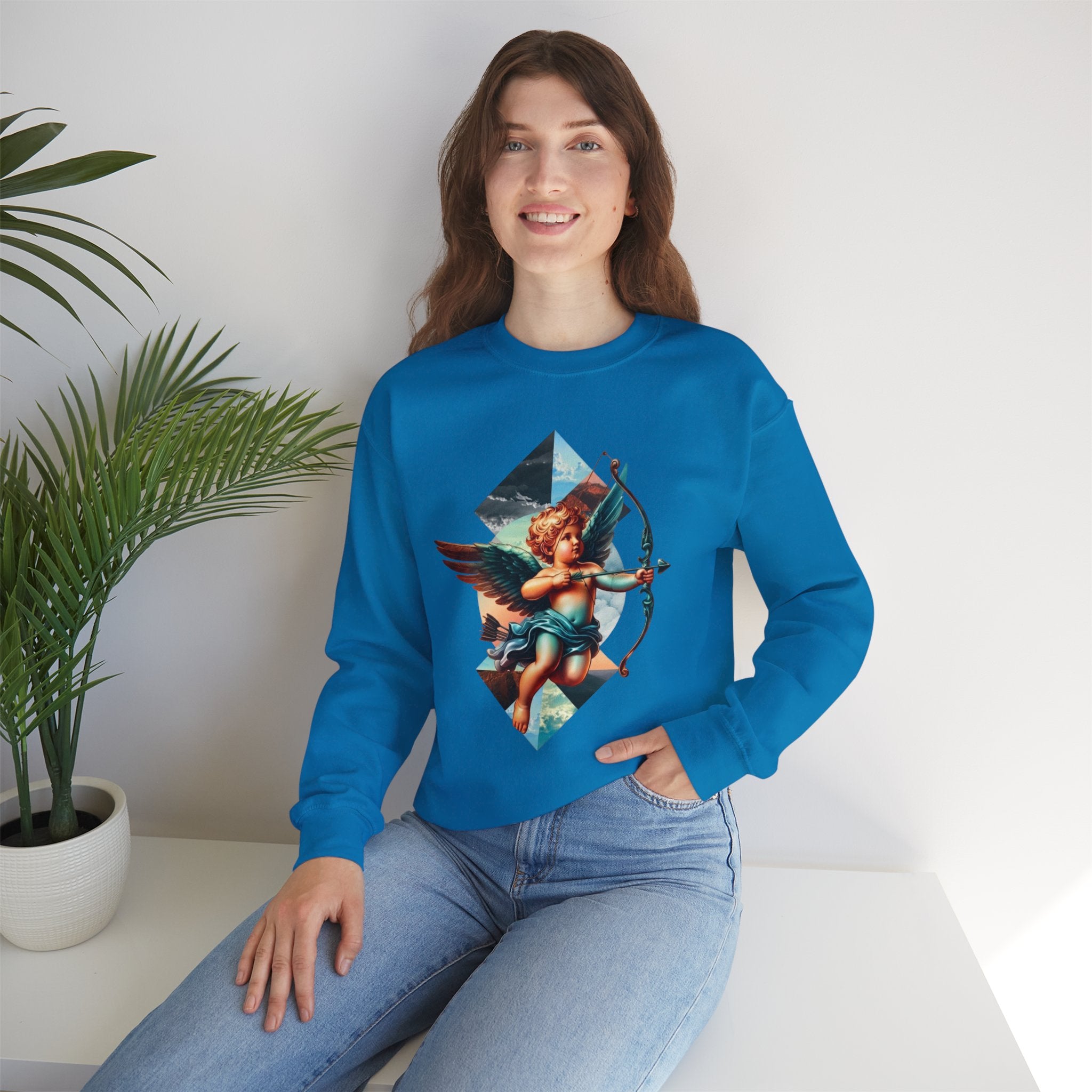 Cupid's Bow Blue + Arrow - Love, Infiniti Unisex Crewneck Sweater