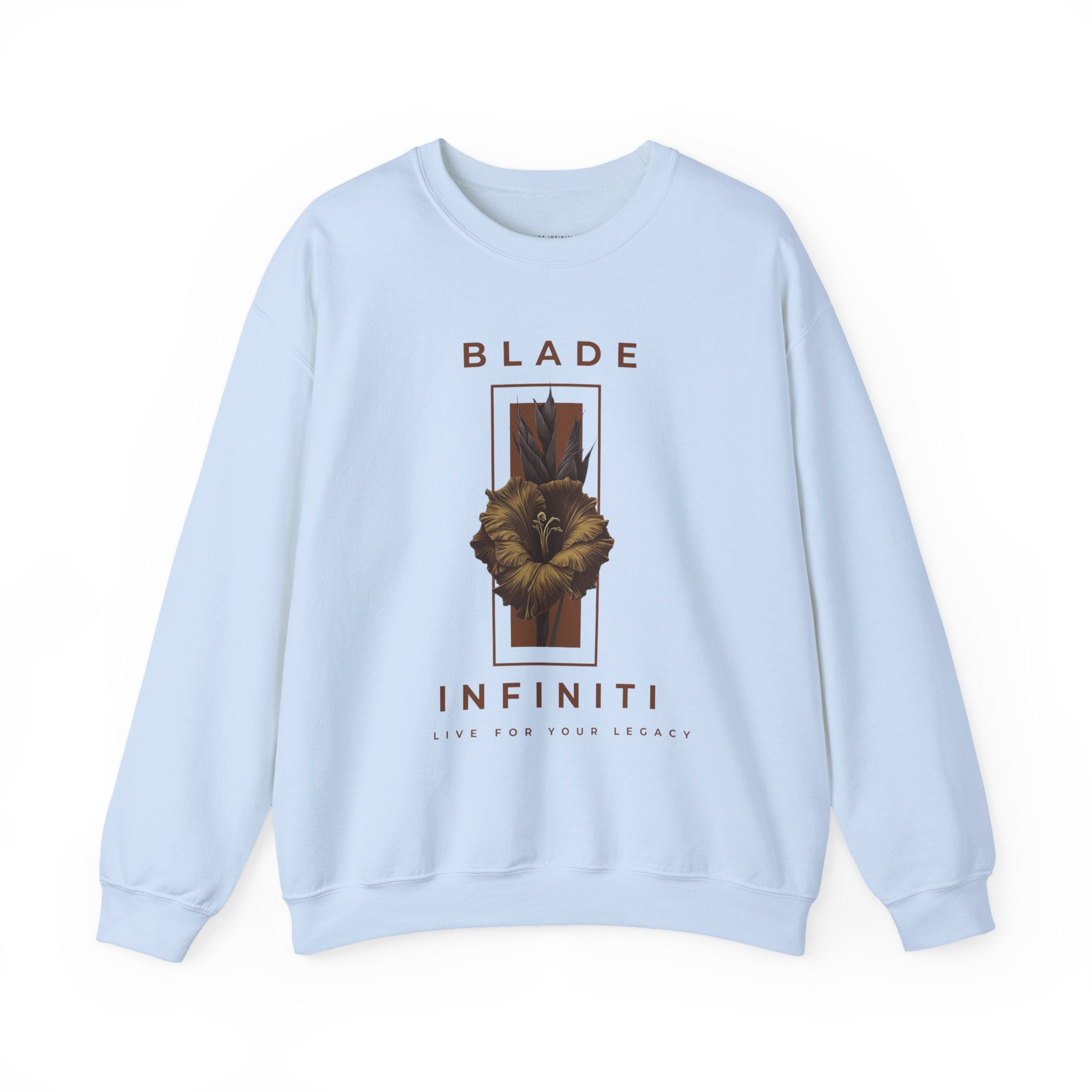 Essence of Infiniti Brown Floral Unisex Crewneck Sweater