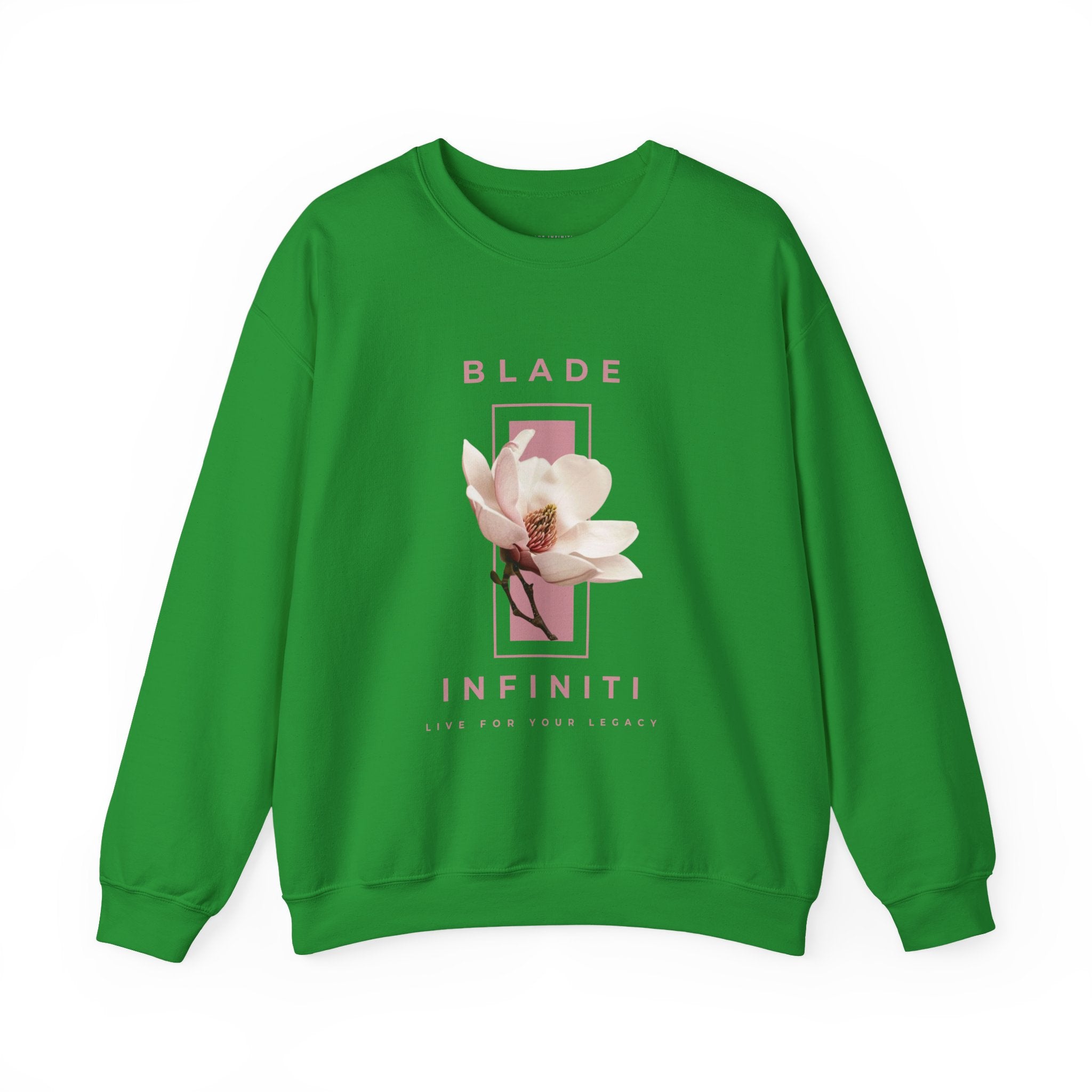 Essence of Infiniti Pink/Cream Floral Crewneck Sweater