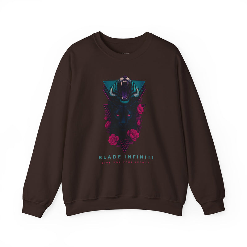 Midnight Galactic Jungle Tiger Legacy Unisex Crewneck Sweater