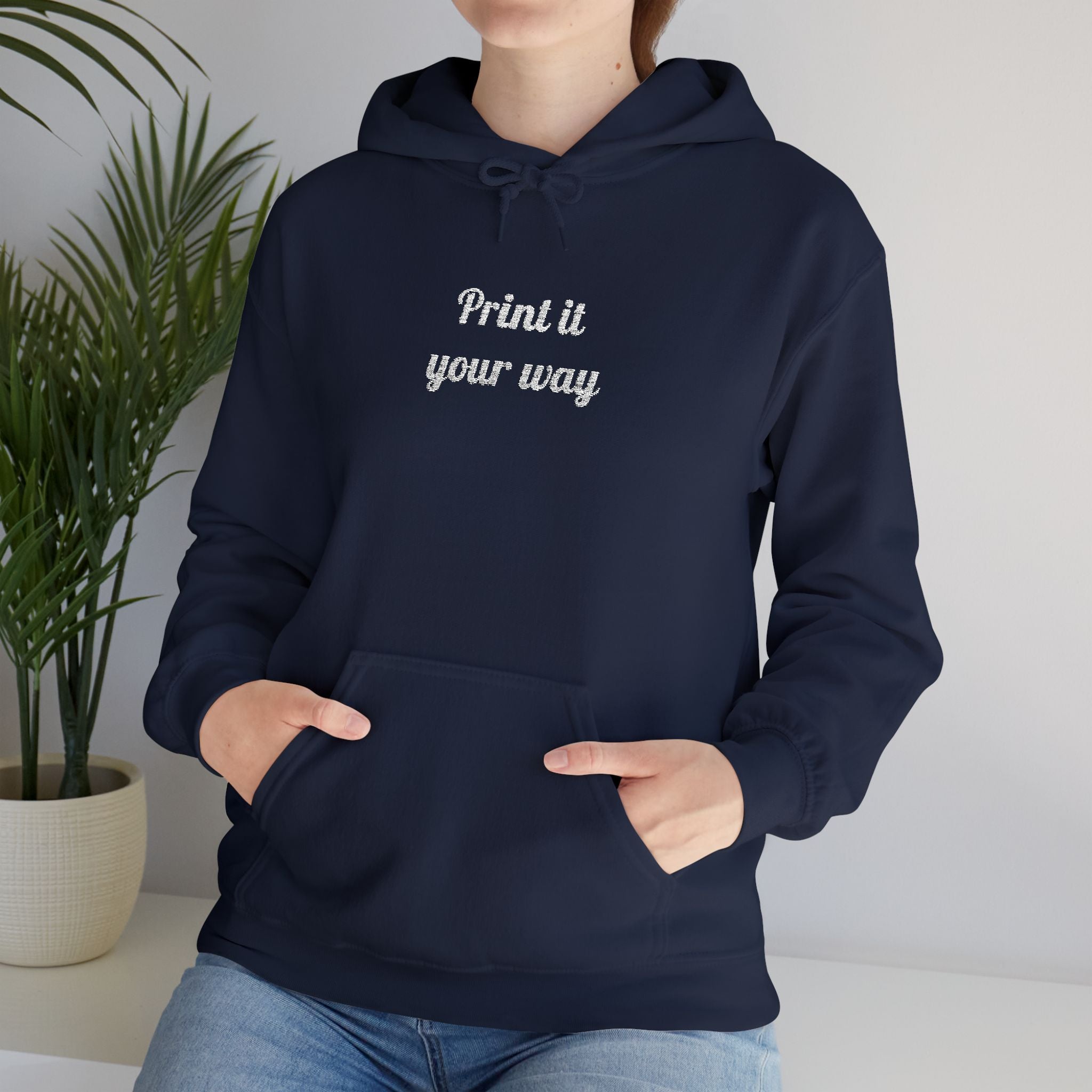 Custom Embroidered Unisex Hoodie – Ethically Sourced Cotton Blend
