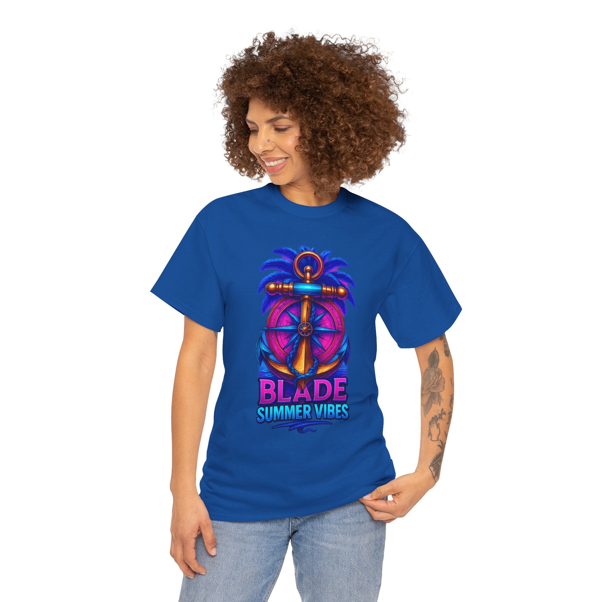 Anchor Compass Multi Blue/Pink T-Shirt