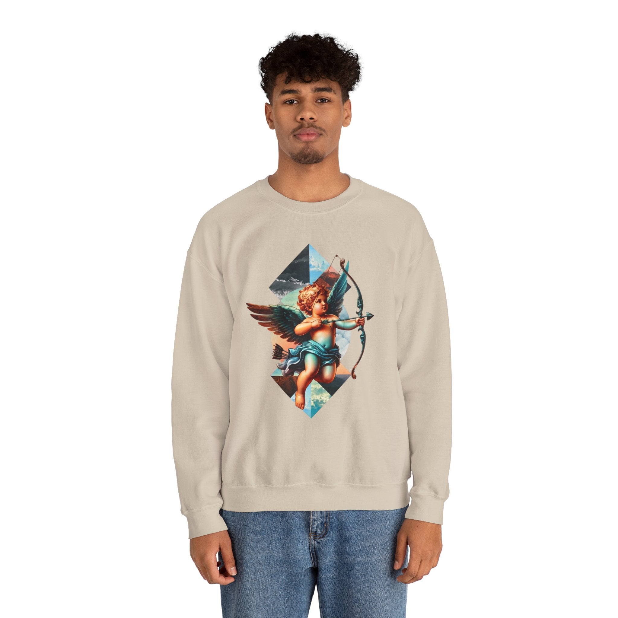 Cupid's Bow Blue + Arrow - Love, Infiniti Unisex Crewneck Sweater