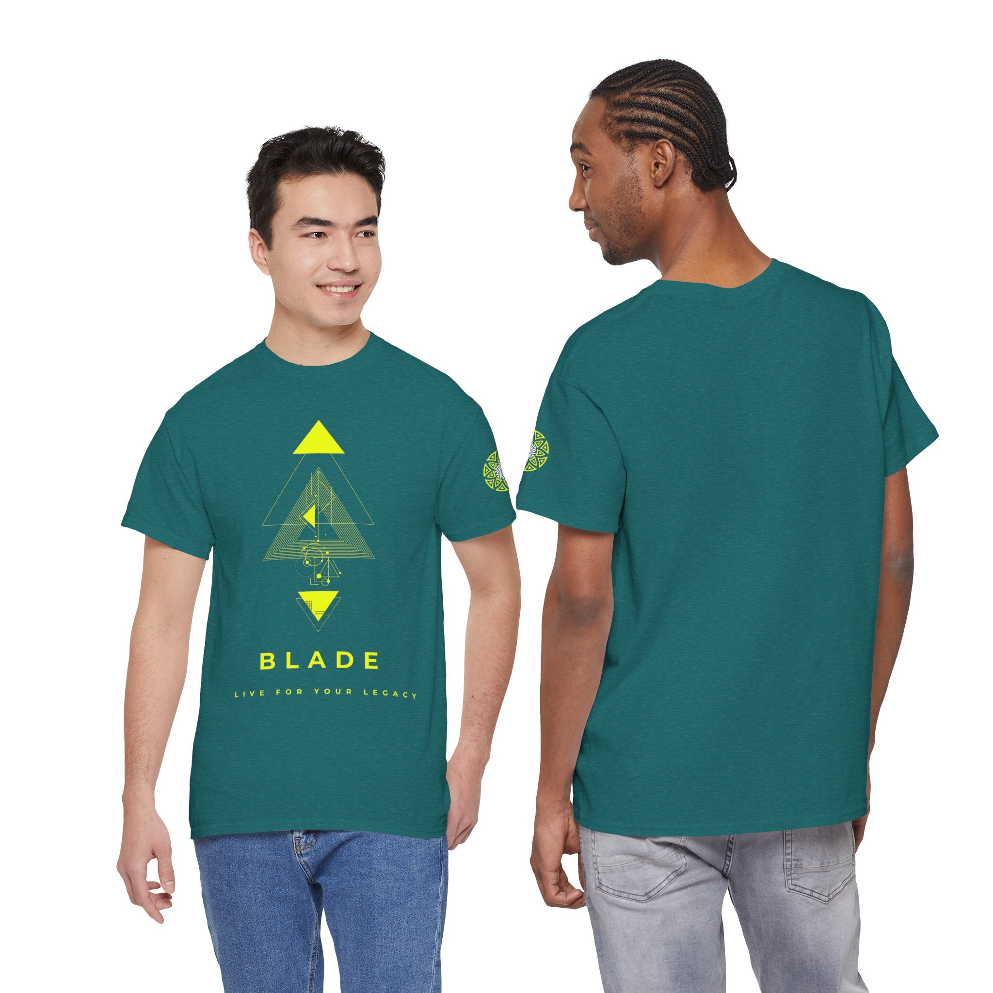Geometric Odyssey Neon Green TX T-Shirt