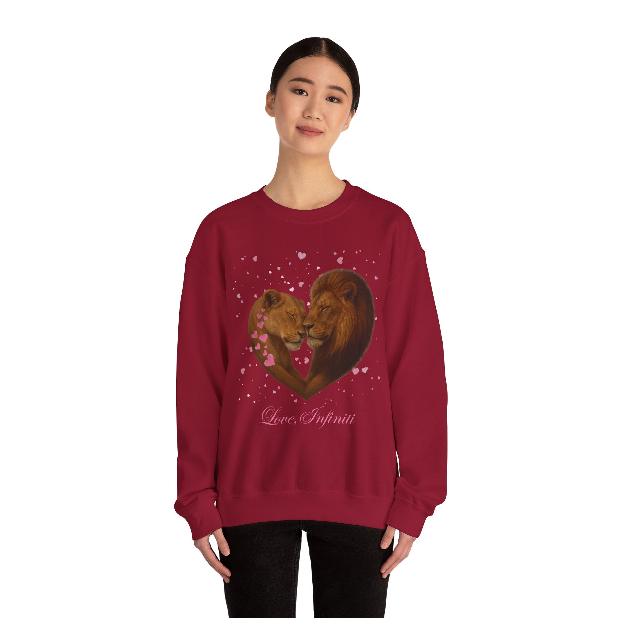 Lion Hearts - Love, Infiniti Unisex Crewneck Sweater
