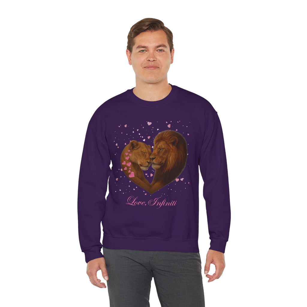 Lion Hearts - Love, Infiniti Unisex Crewneck Sweater