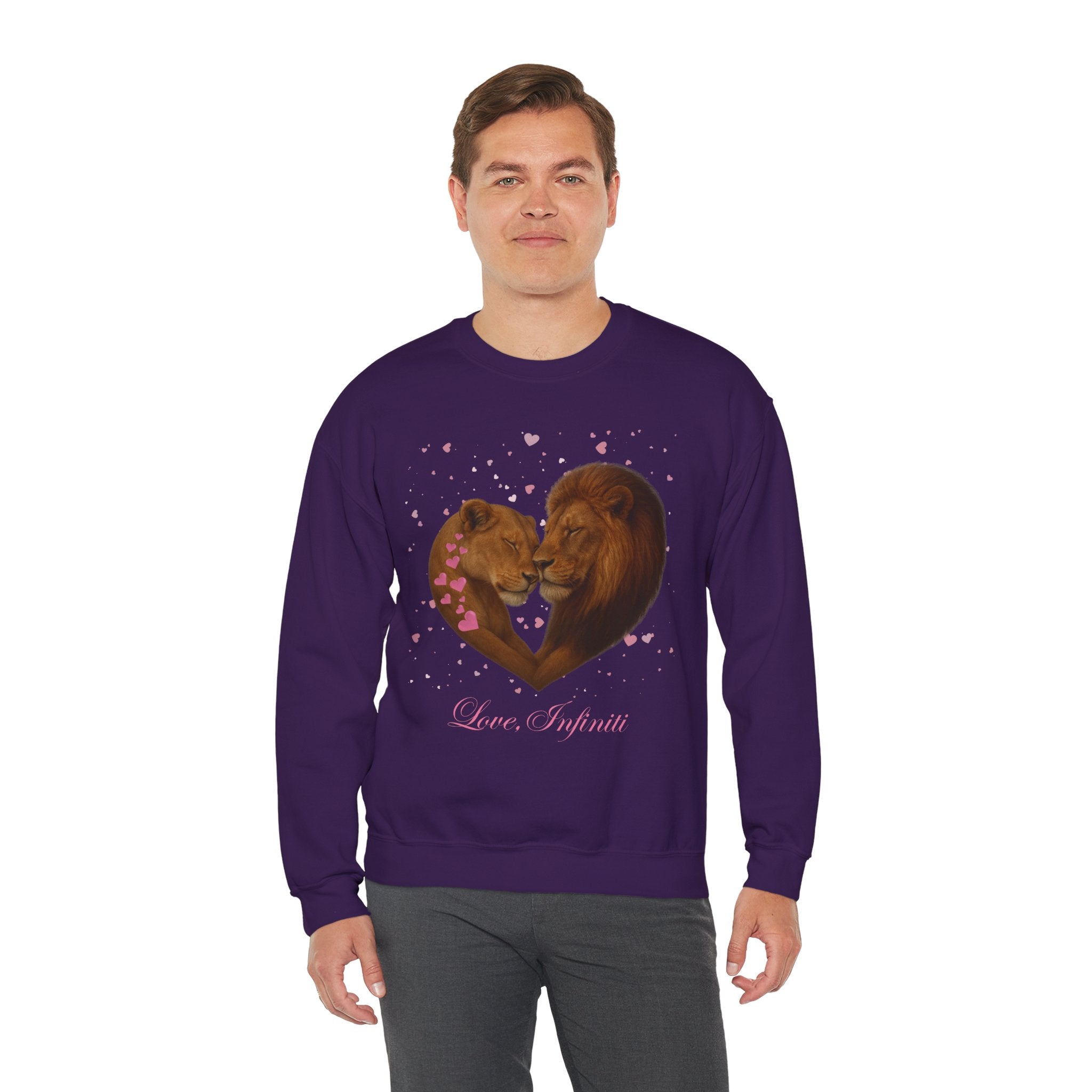 Lion Hearts - Love, Infiniti Unisex Crewneck Sweater