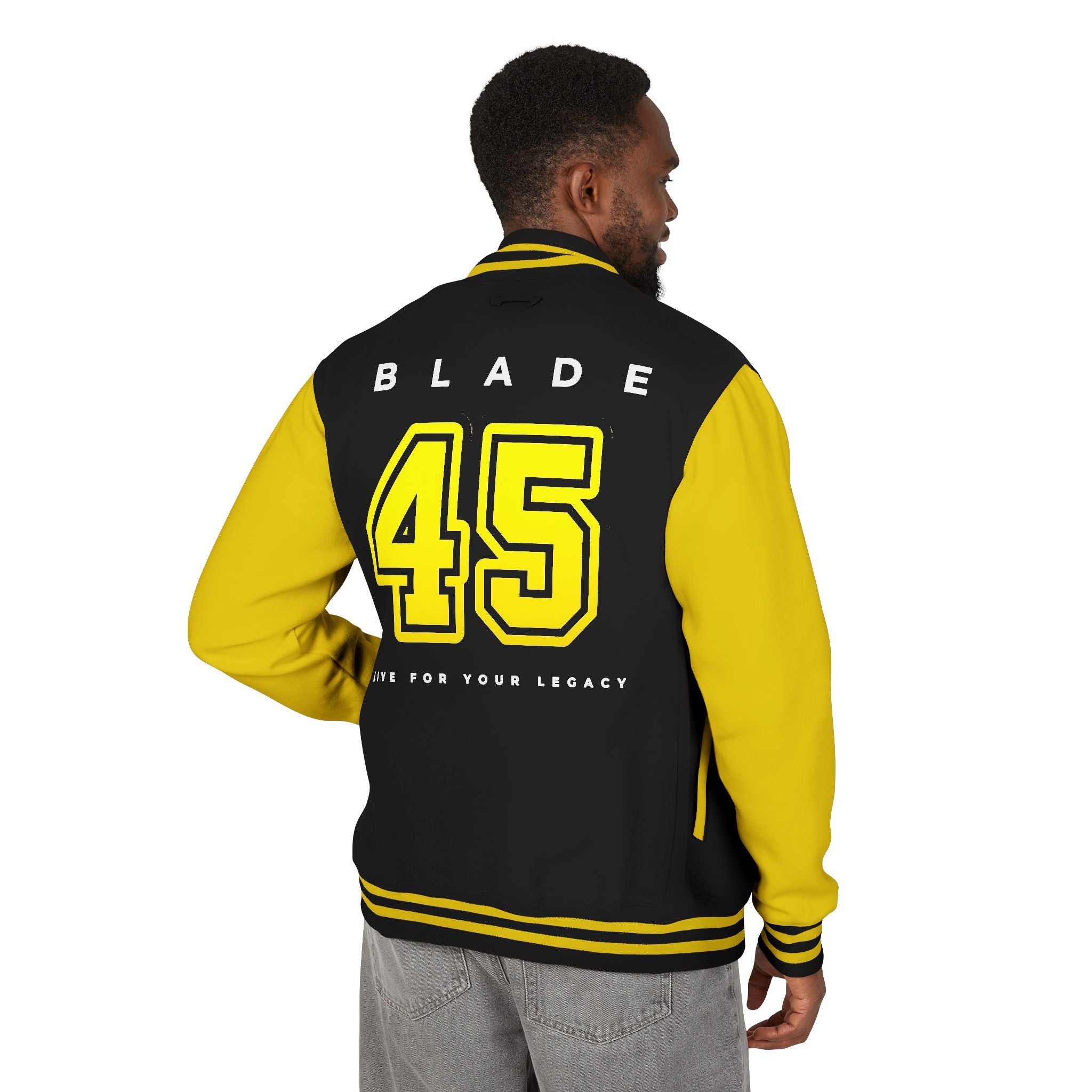 Blade 45 Golden Yellow/White Letterman Jacket