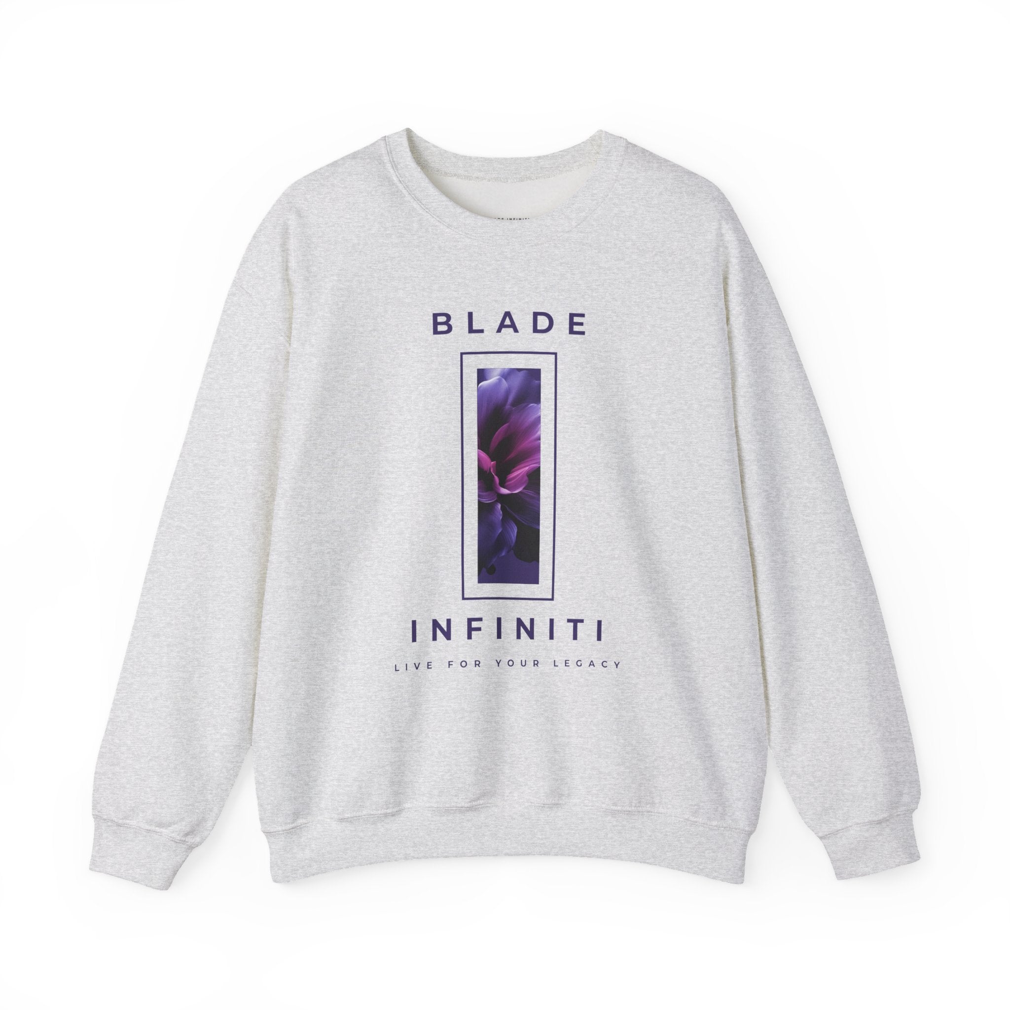 Essence of Infiniti Purple/Royal Floral Unisex Crewneck Sweater