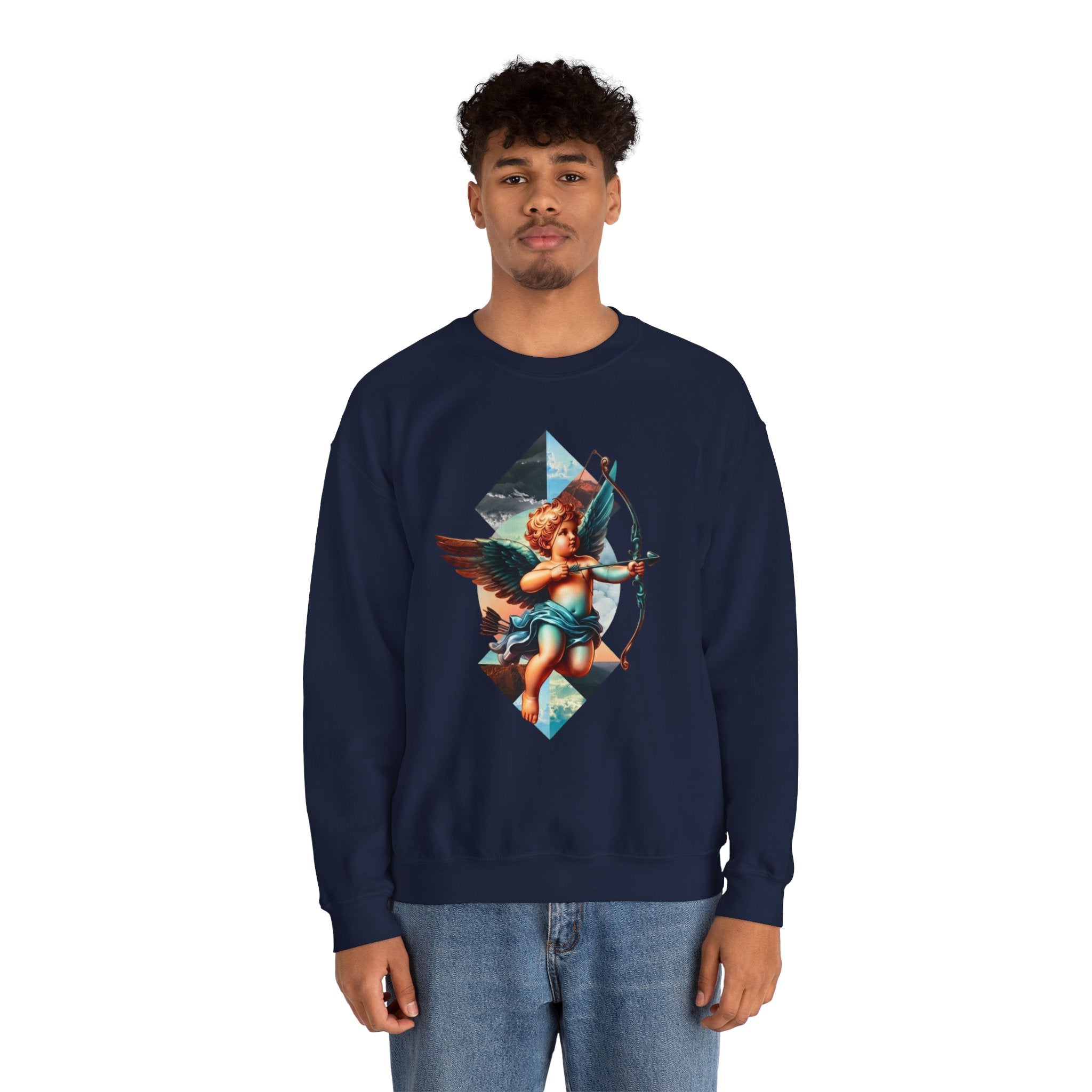 Cupid's Bow Blue + Arrow - Love, Infiniti Unisex Crewneck Sweater