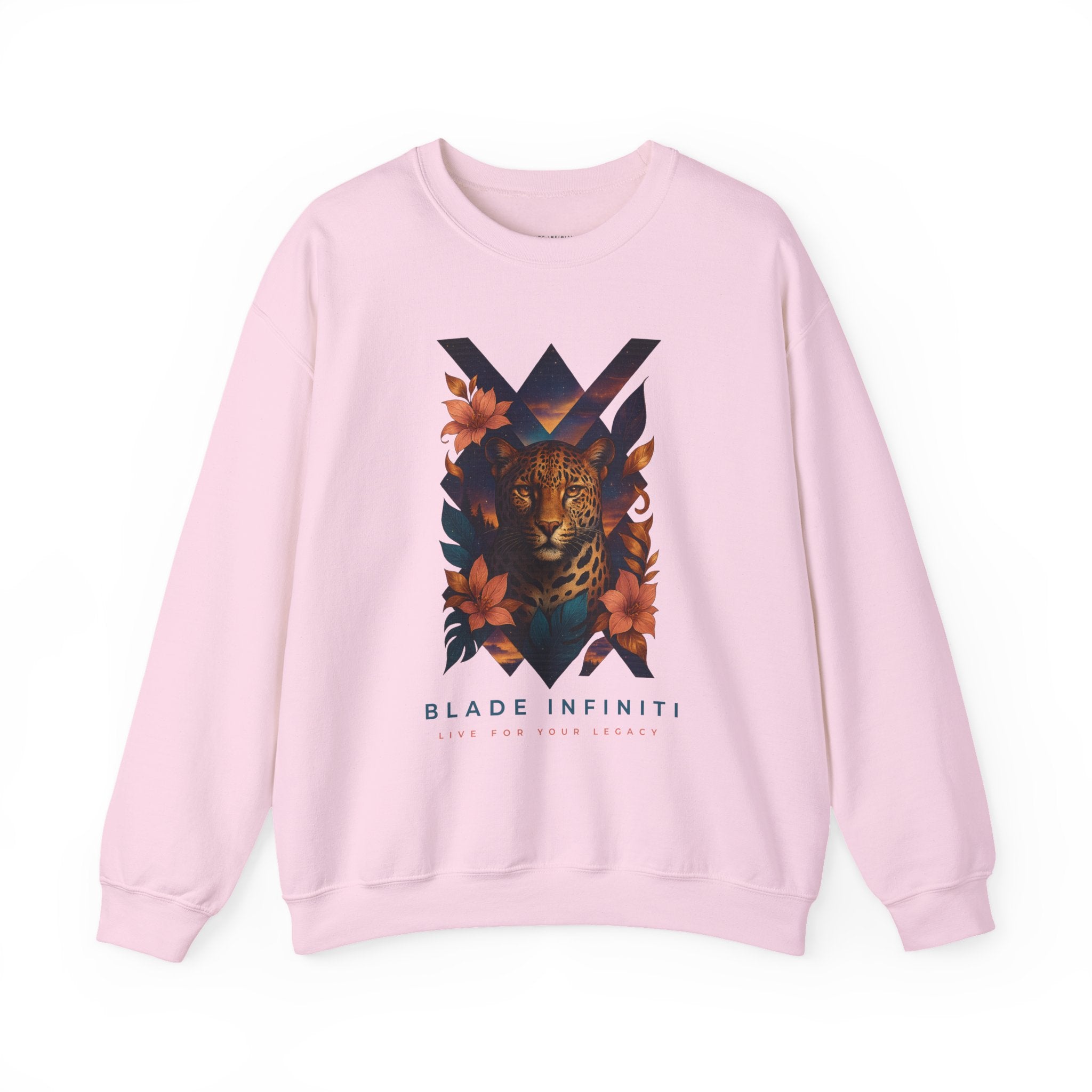 Galactic Jungle Leopard Unisex Crewneck Sweater