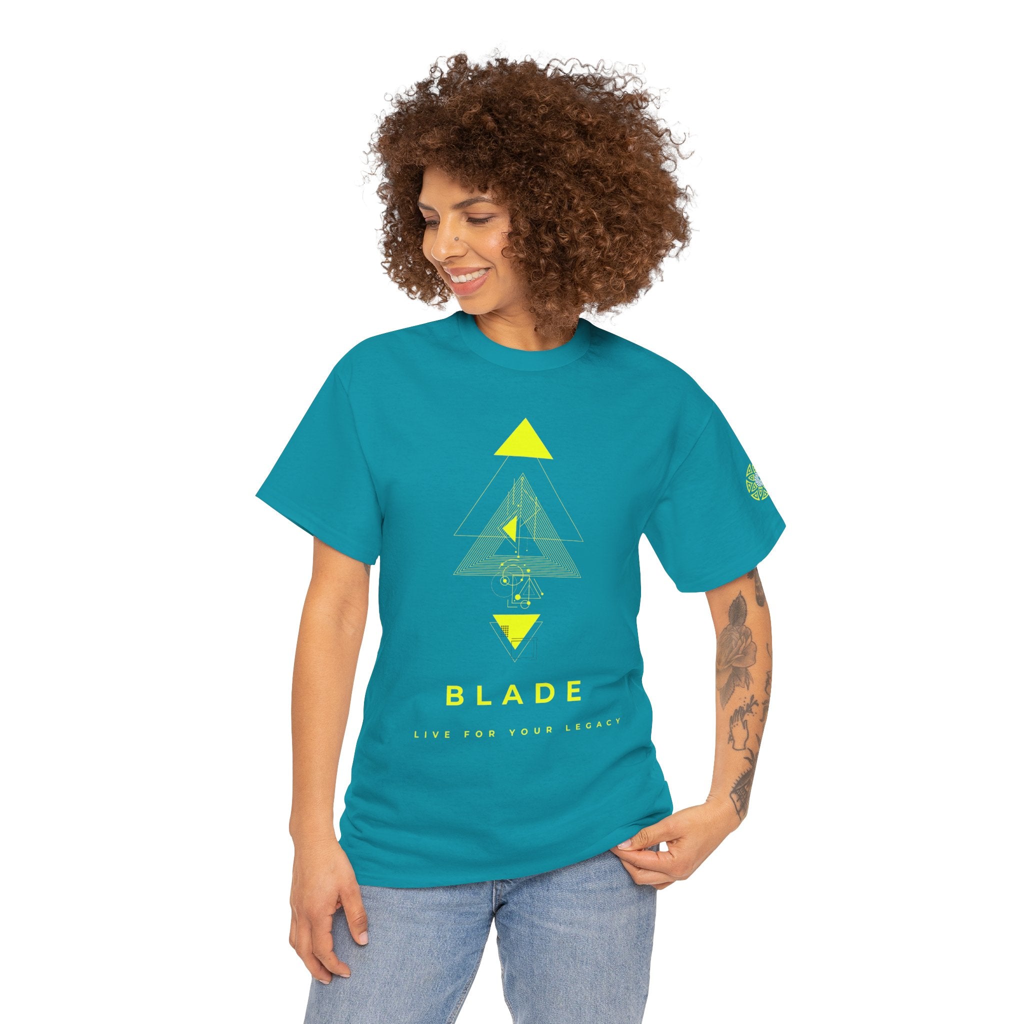Geometric Odyssey Neon Green TX T-Shirt