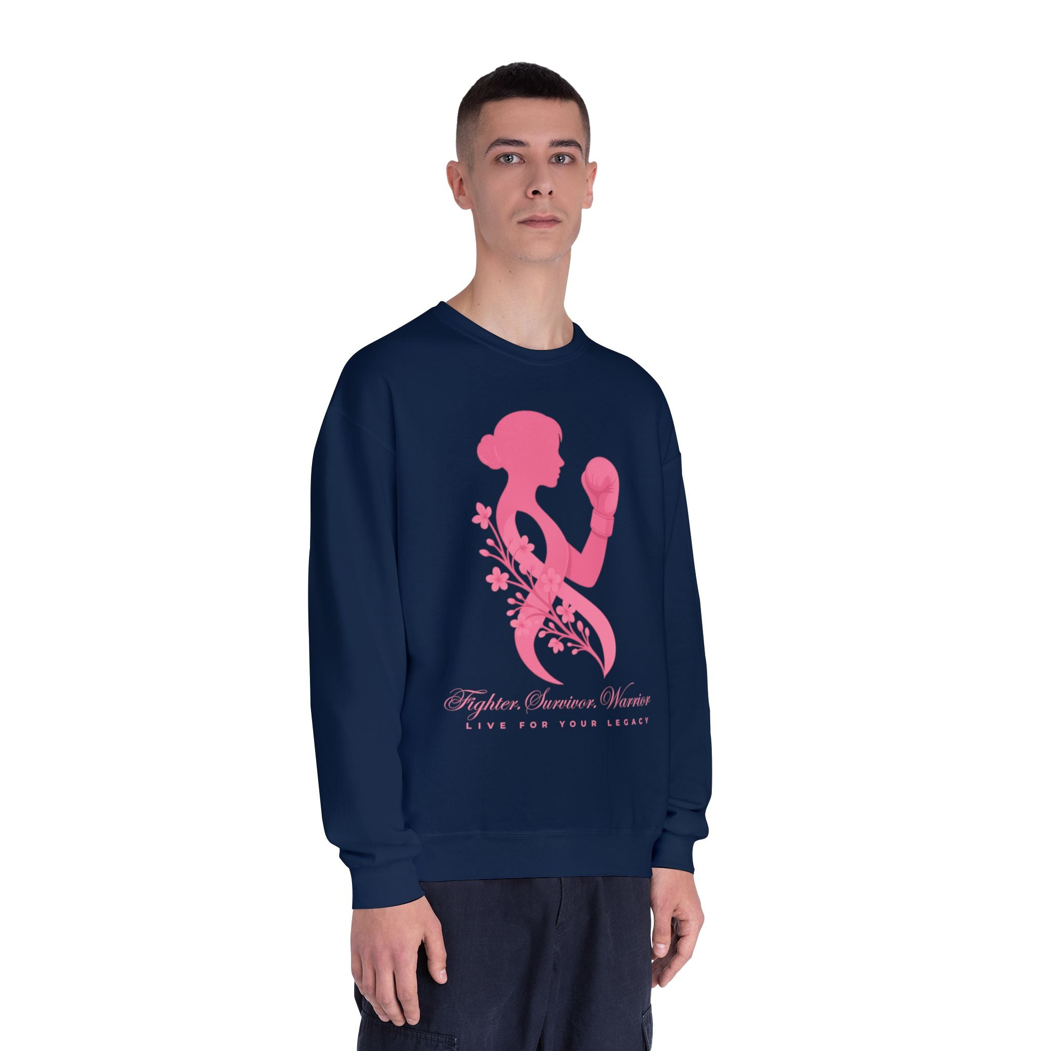 Fighter. Survivor. Warrior | Breast Cancer Sweatshirt/Sweater