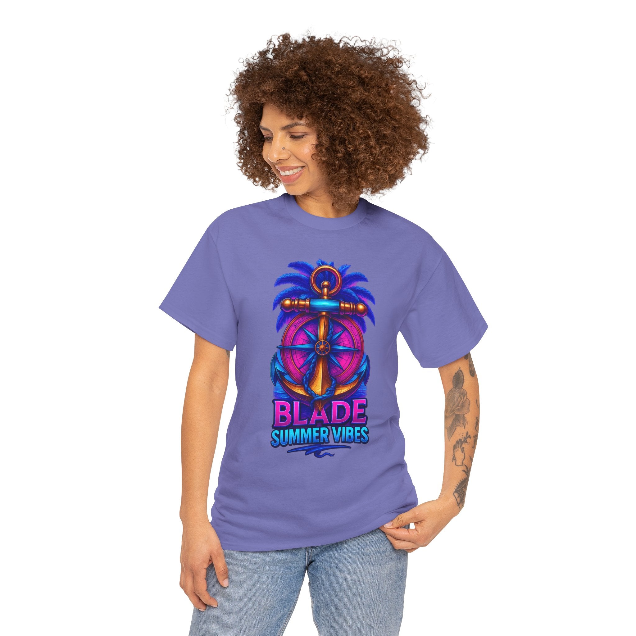 Anchor Compass Multi Blue/Pink T-Shirt