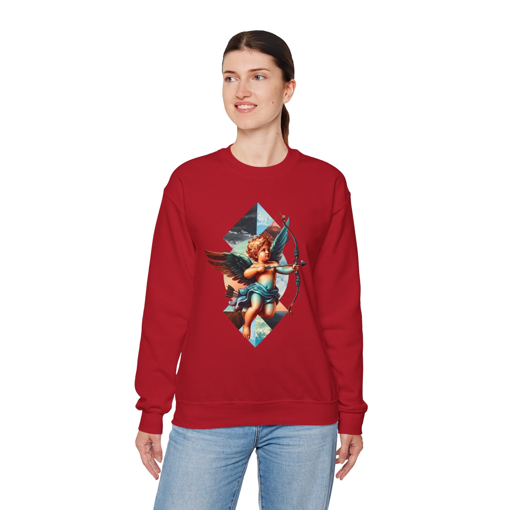 Cupid's Bow Blue + Arrow - Love, Infiniti Unisex Crewneck Sweater