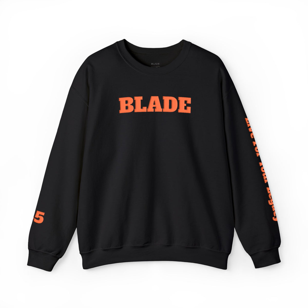 Blade Legacy Puff Stencil Orange Crewneck Sweater