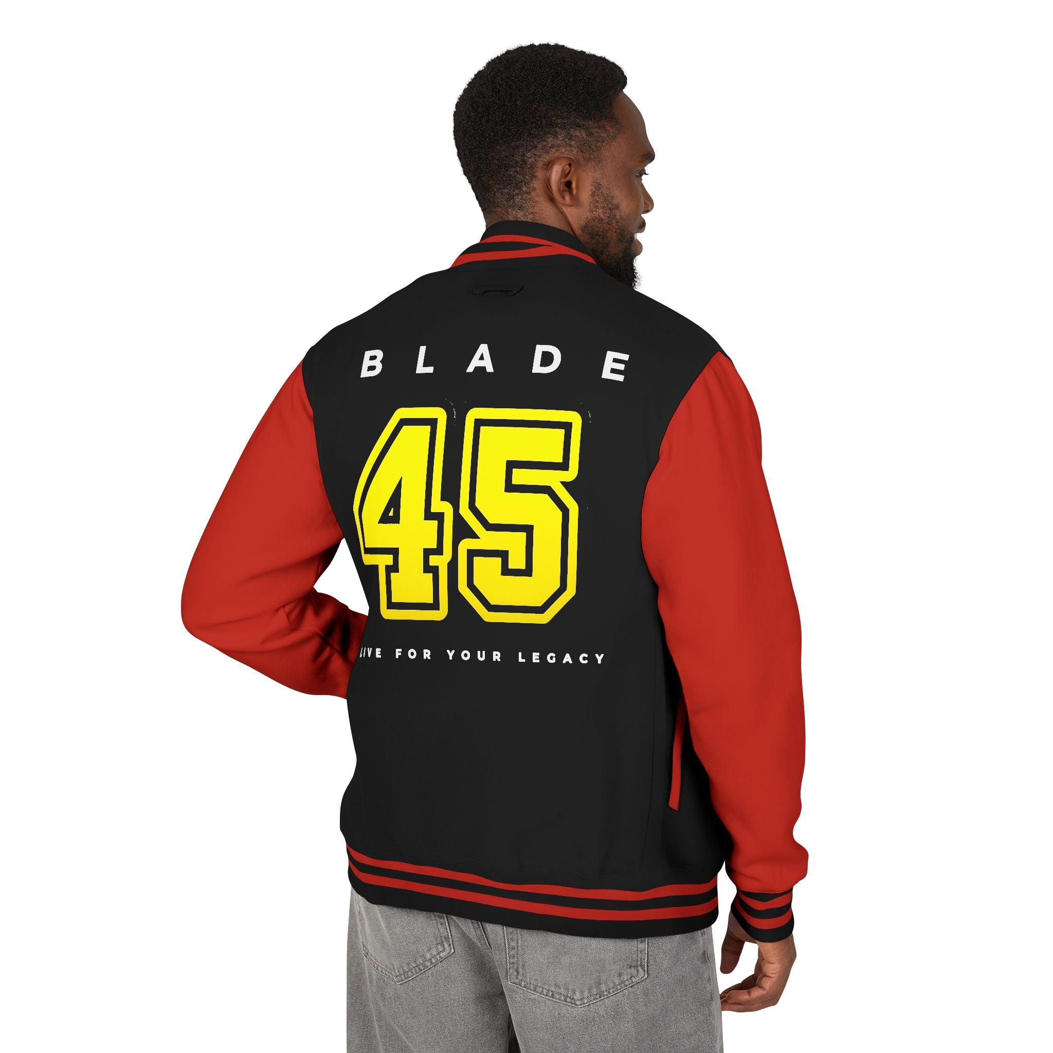 Blade 45 Golden Yellow/White Letterman Jacket