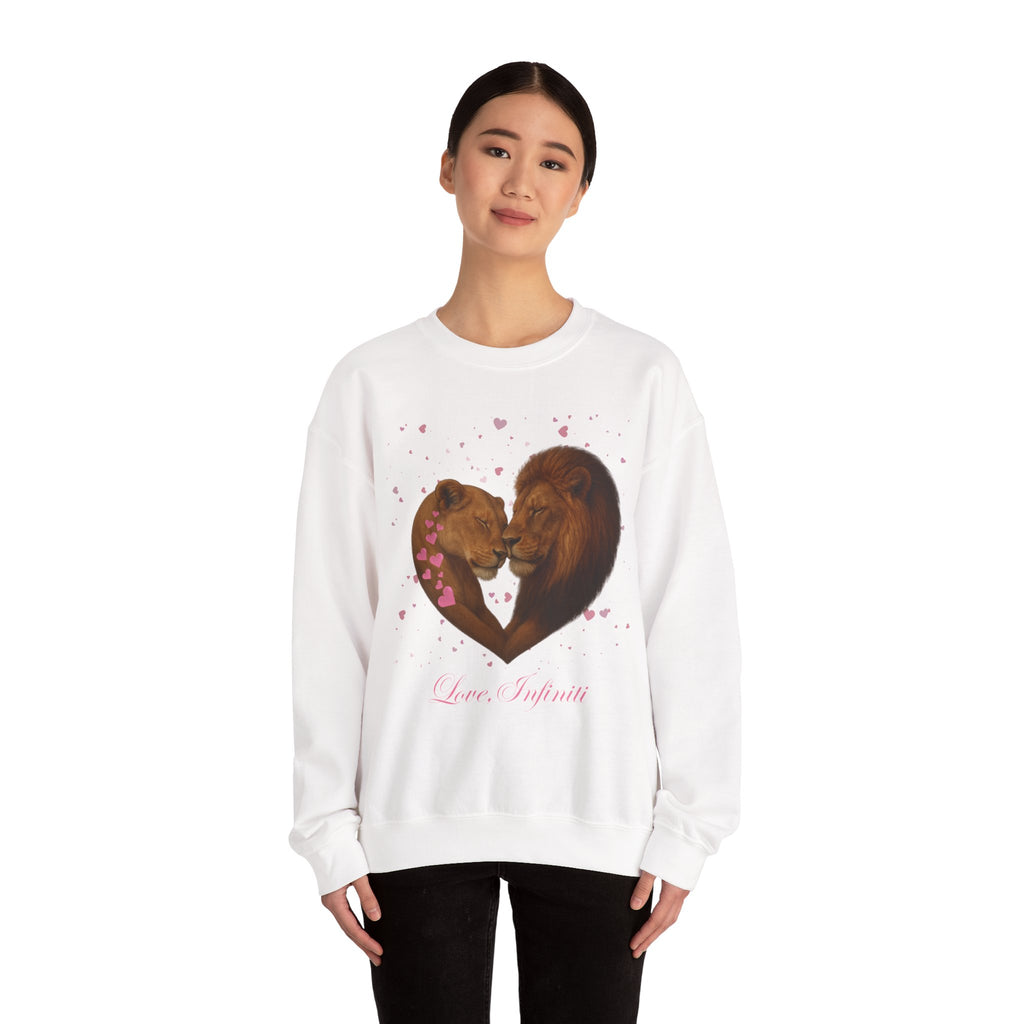 Lion Hearts - Love, Infiniti Unisex Crewneck Sweater