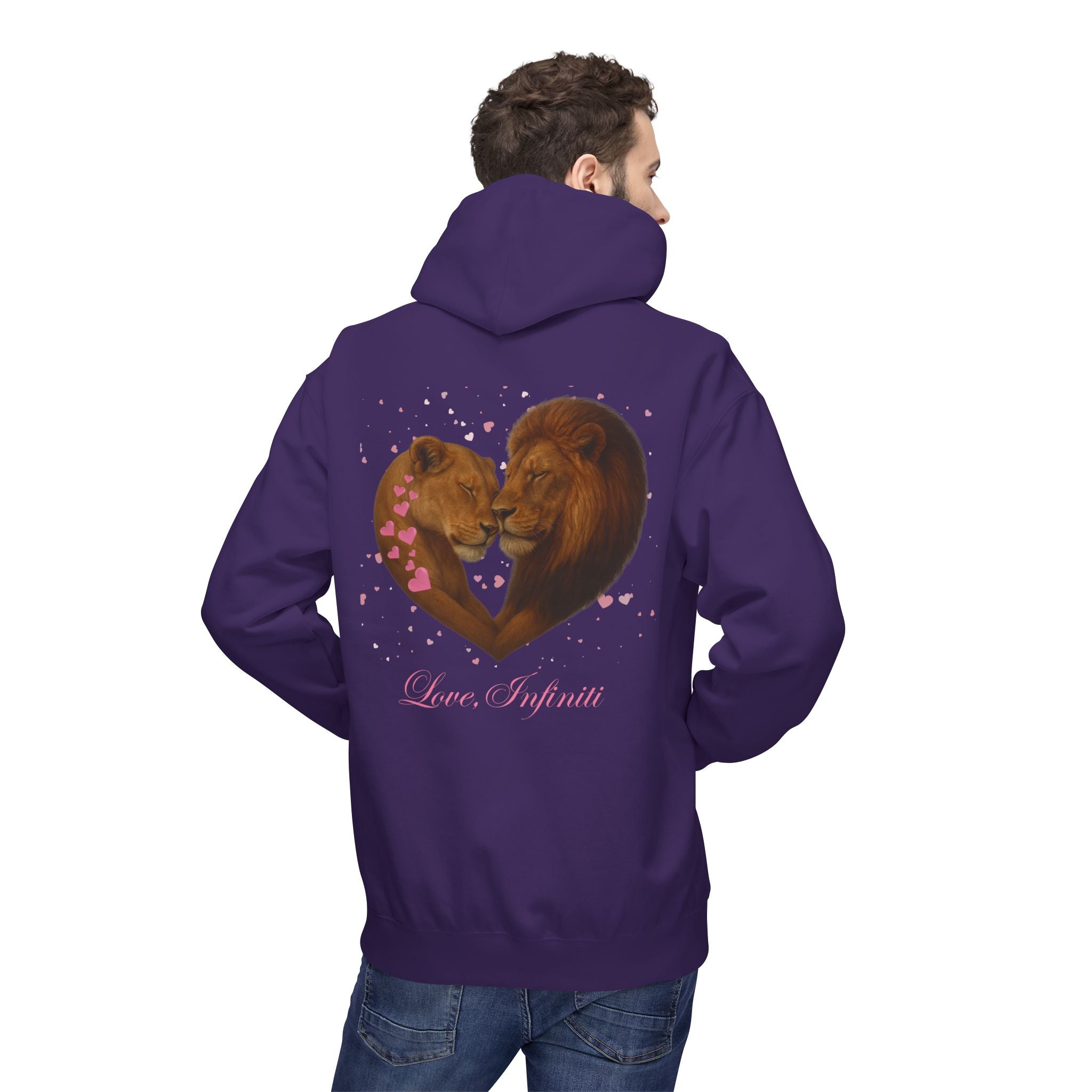 Lion Hearts - Love, Infiniti Unisex Hoodie