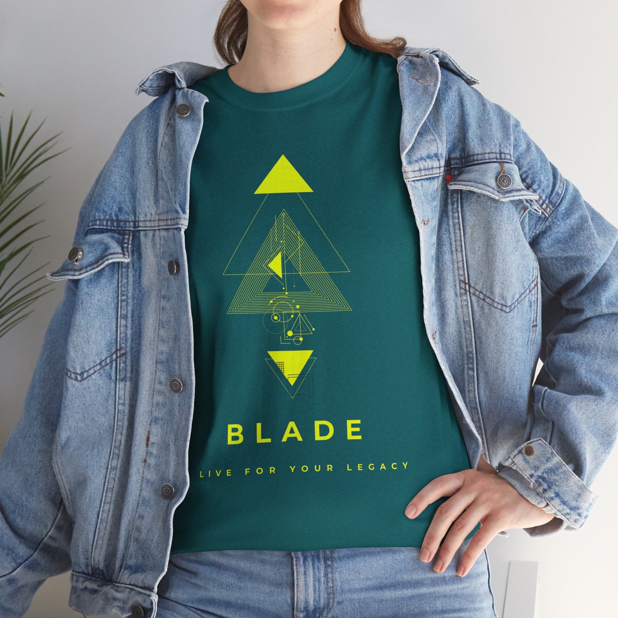Geometric Odyssey Neon Green TX T-Shirt