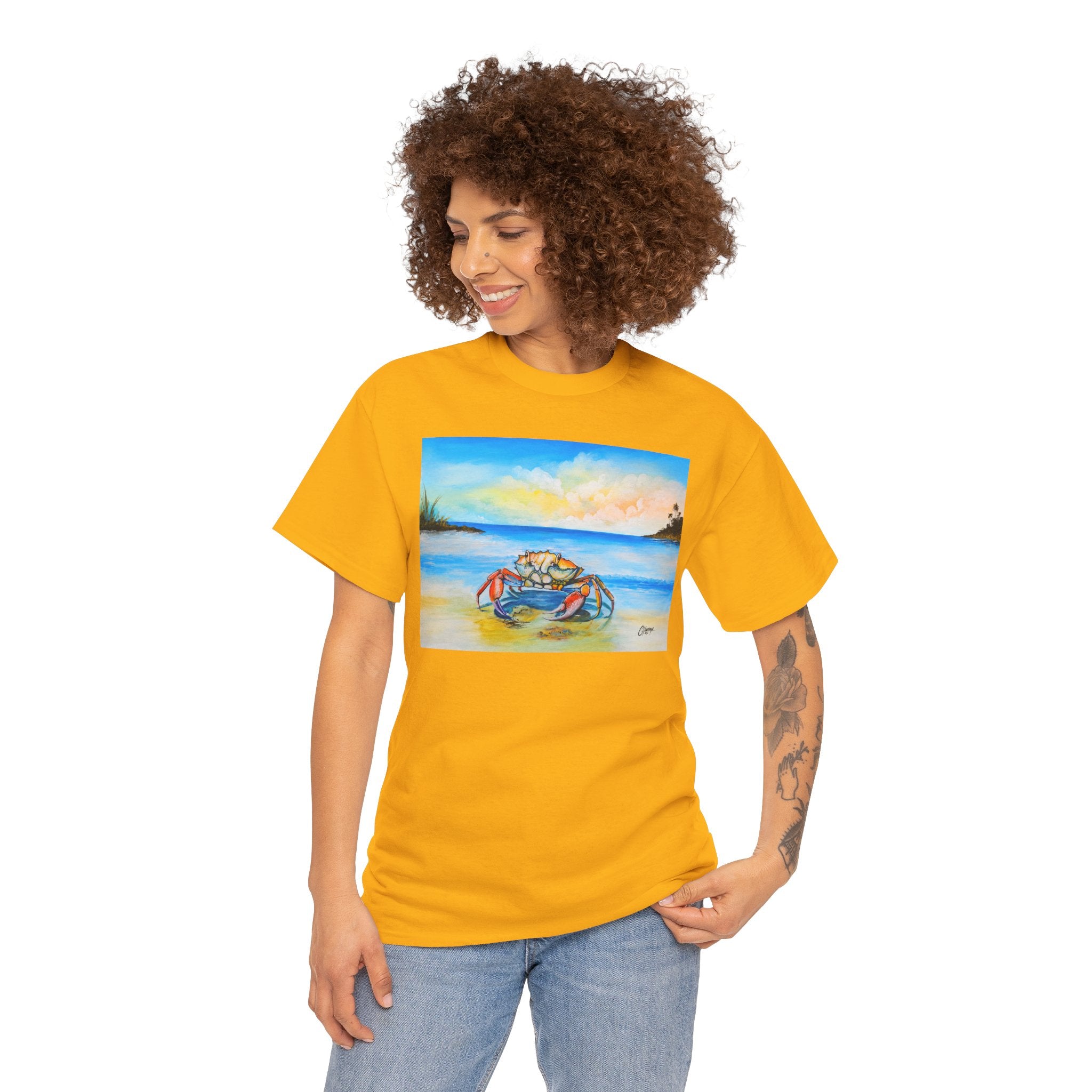 Coastal Crab Beach Sunset T-Shirt