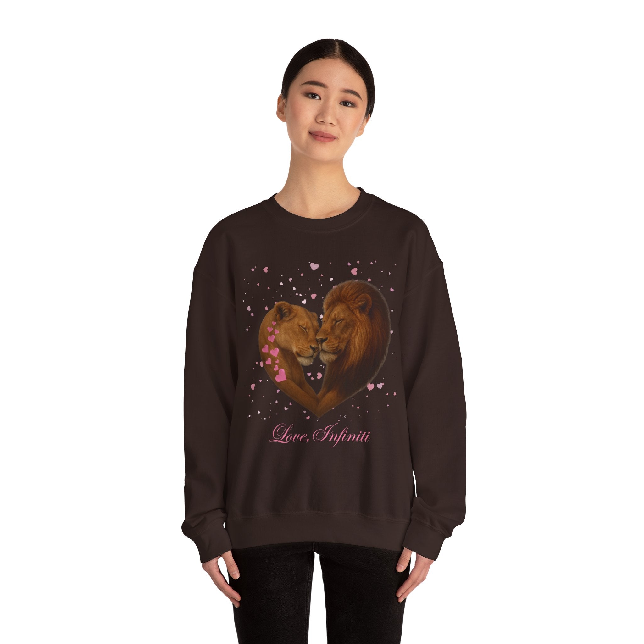Lion Hearts - Love, Infiniti Unisex Crewneck Sweater