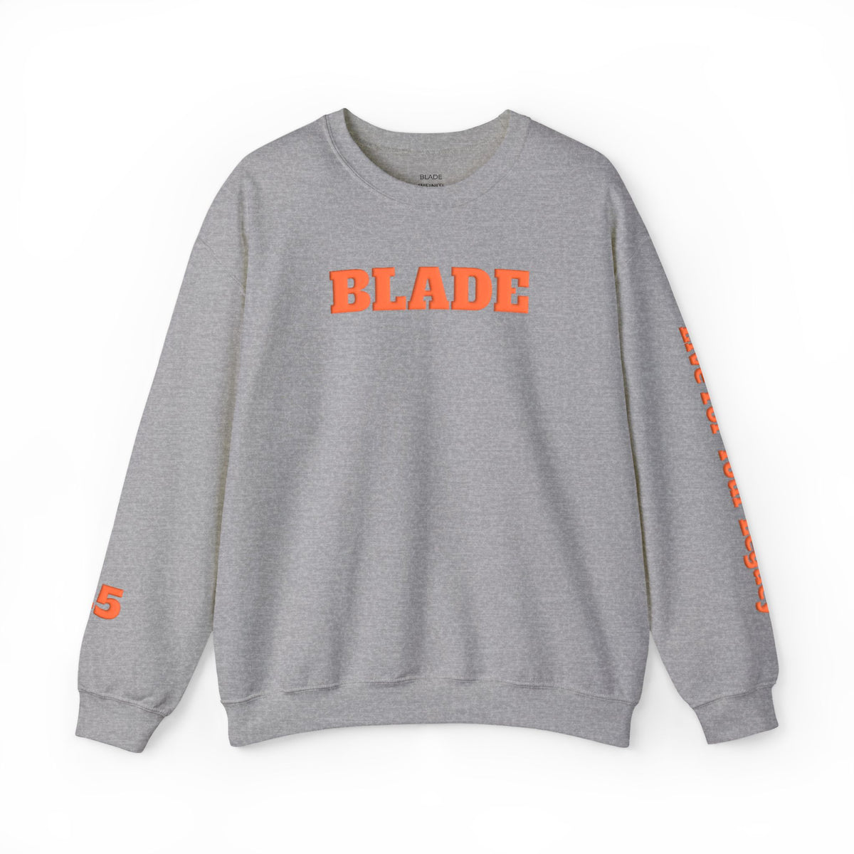 Blade Legacy Puff Stencil Orange Crewneck Sweater