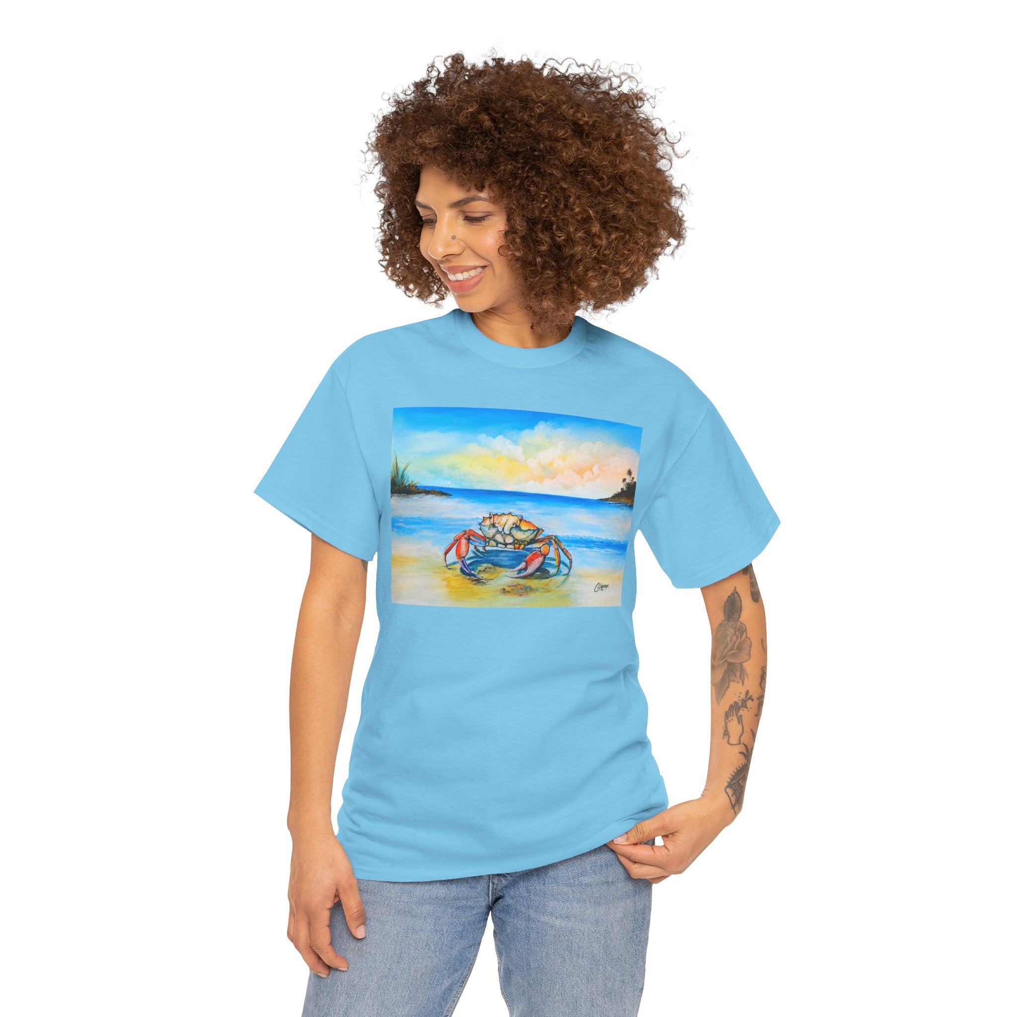 Coastal Crab Beach Sunset T-Shirt