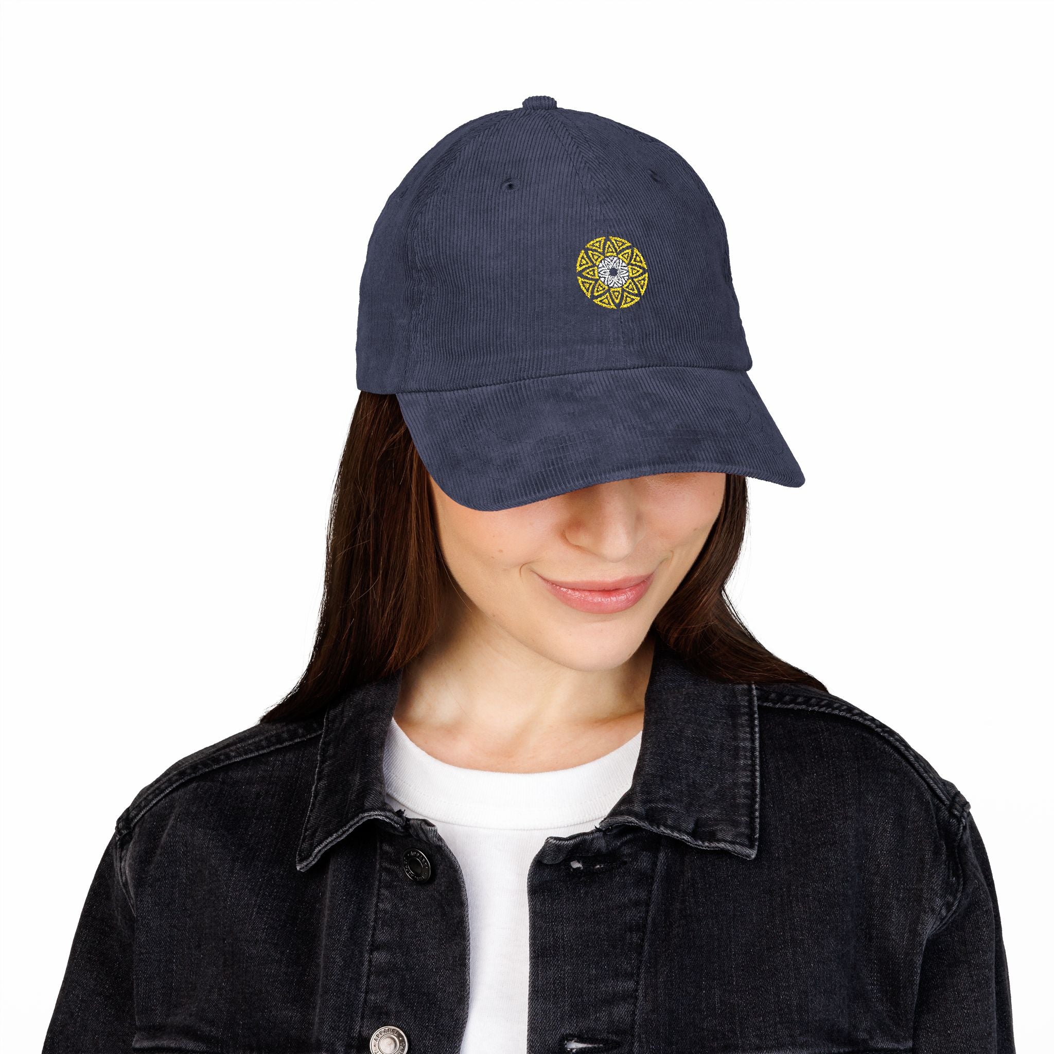 Logo Vintage Corduroy Hat/Cap Embroidery
