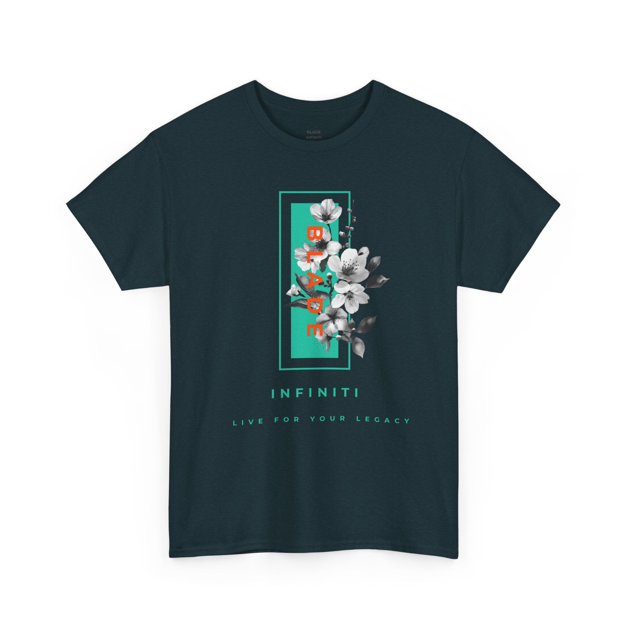 Bloom Bae Teal/Orange Floral T-Shirt