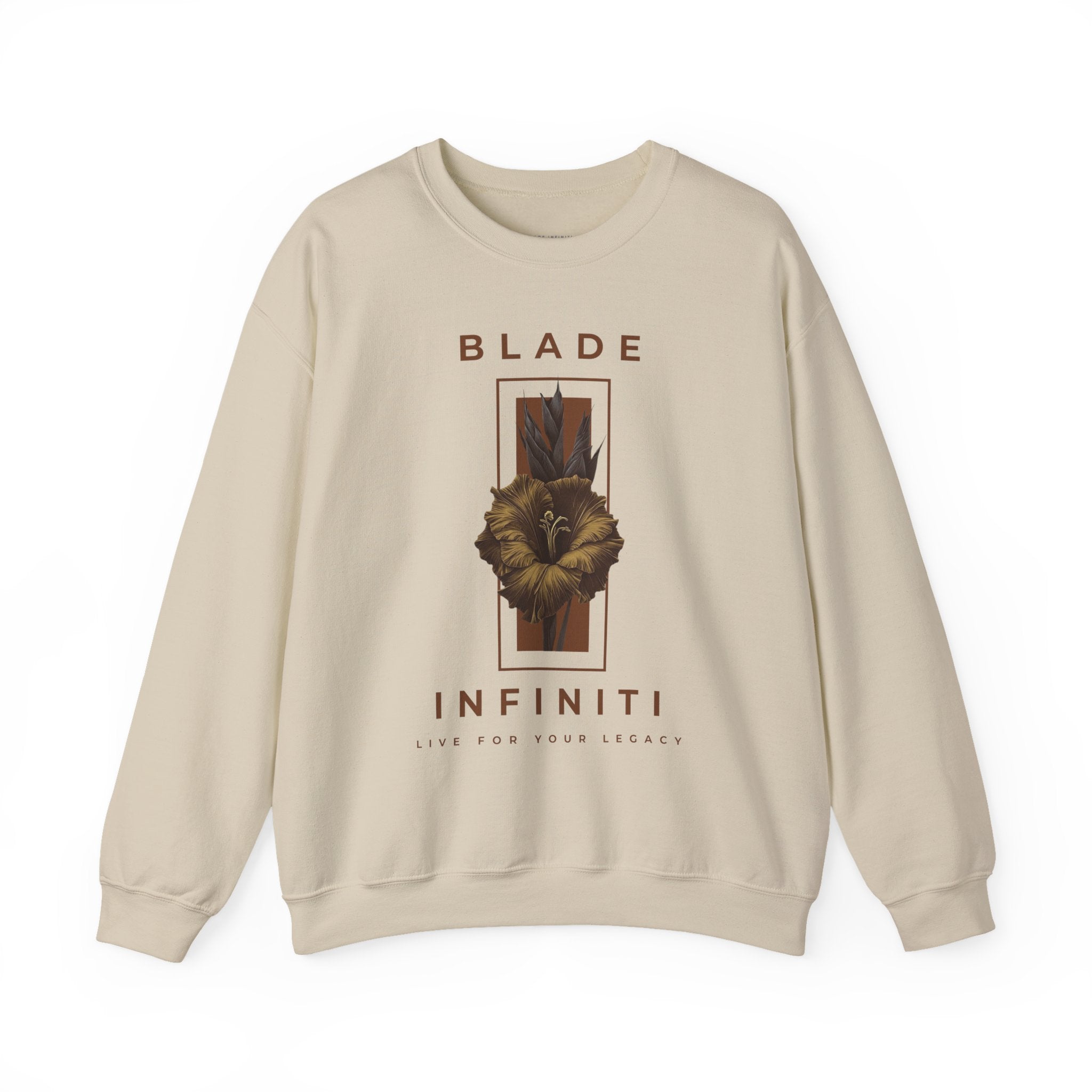 Essence of Infiniti Brown Floral Unisex Crewneck Sweater