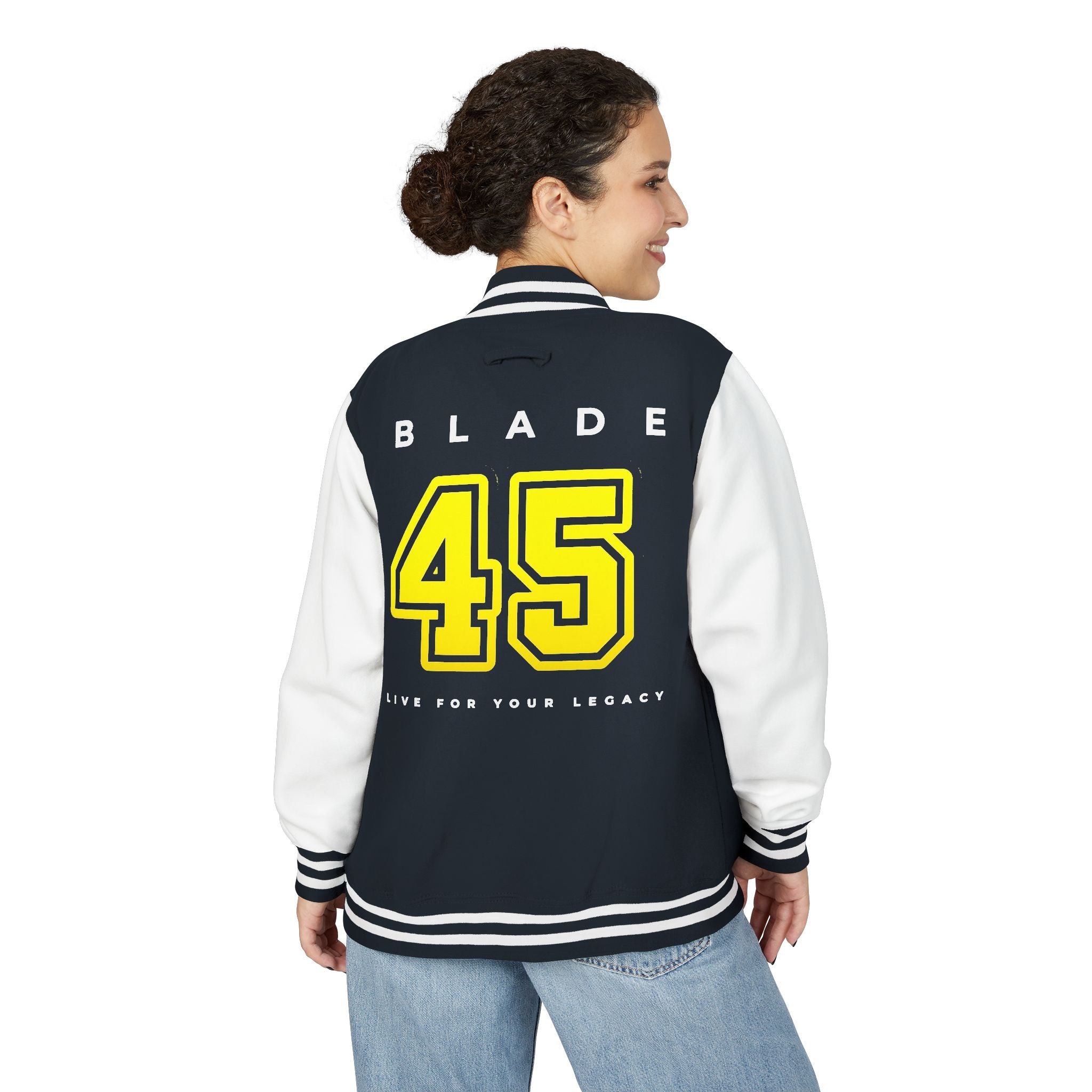 Blade 45 Golden Yellow/White Letterman Jacket