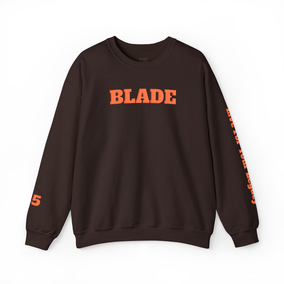 Blade Legacy Puff Stencil Orange Crewneck Sweater